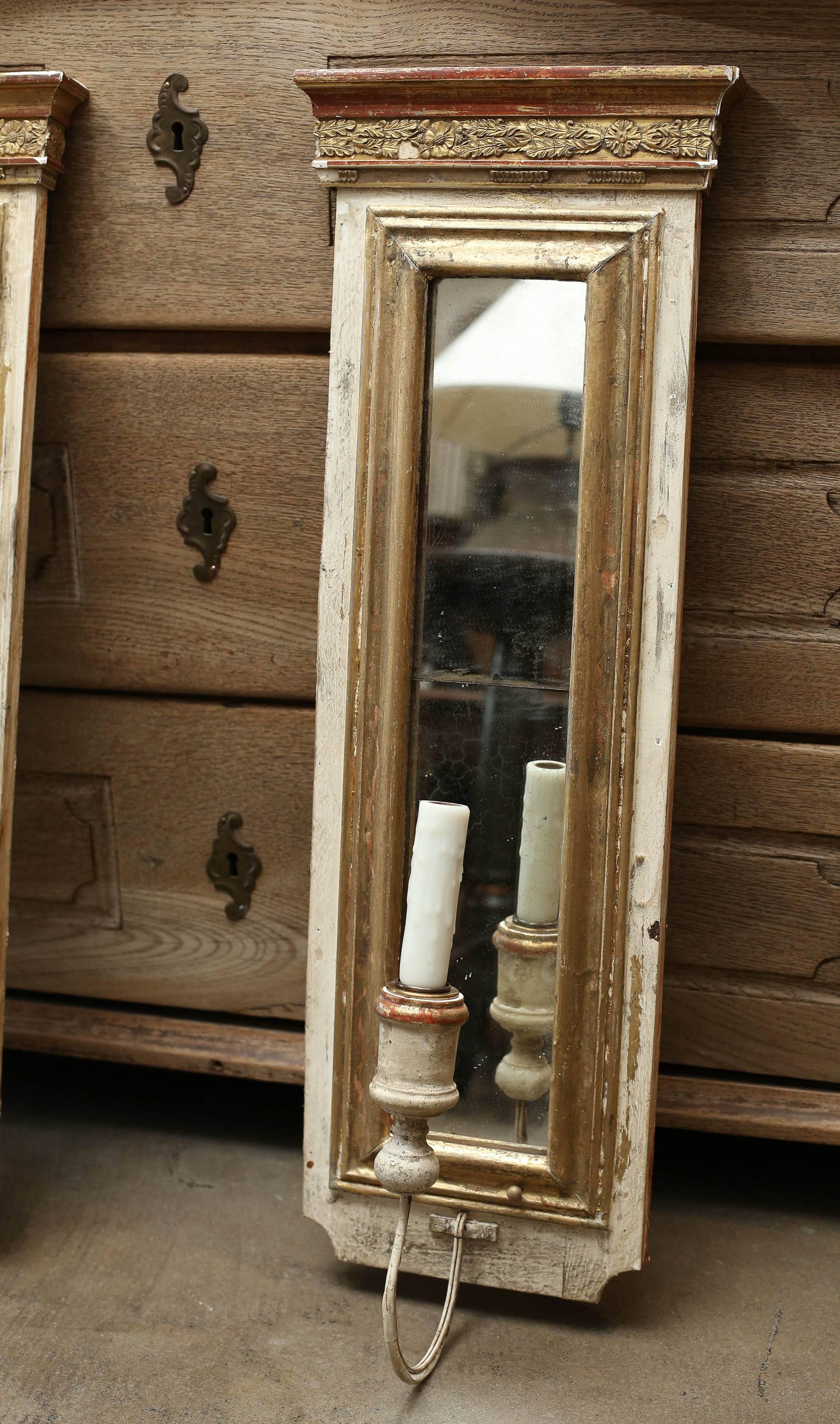 French 18th Century Fragment Sconces For Sale