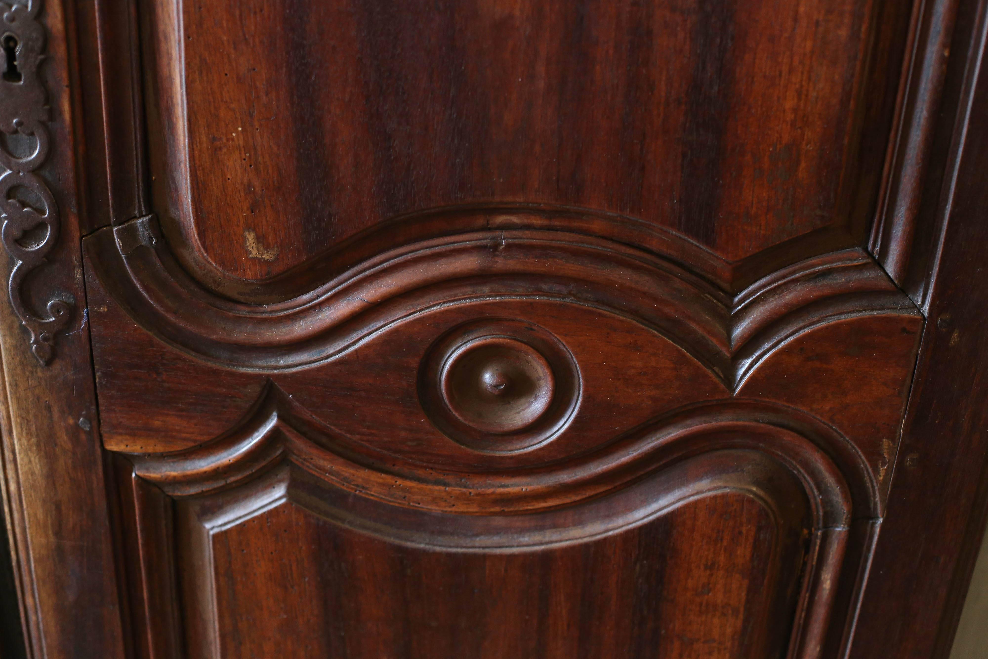 18th Century and Earlier Pair of 18th Century Walnut Armoire Doors