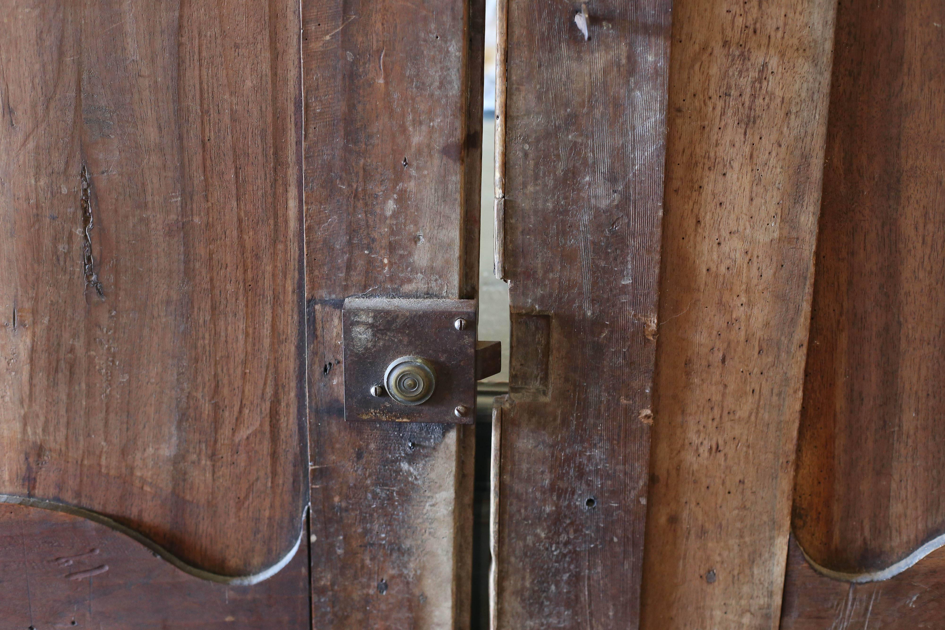 Pair of 18th Century Walnut Armoire Doors 2