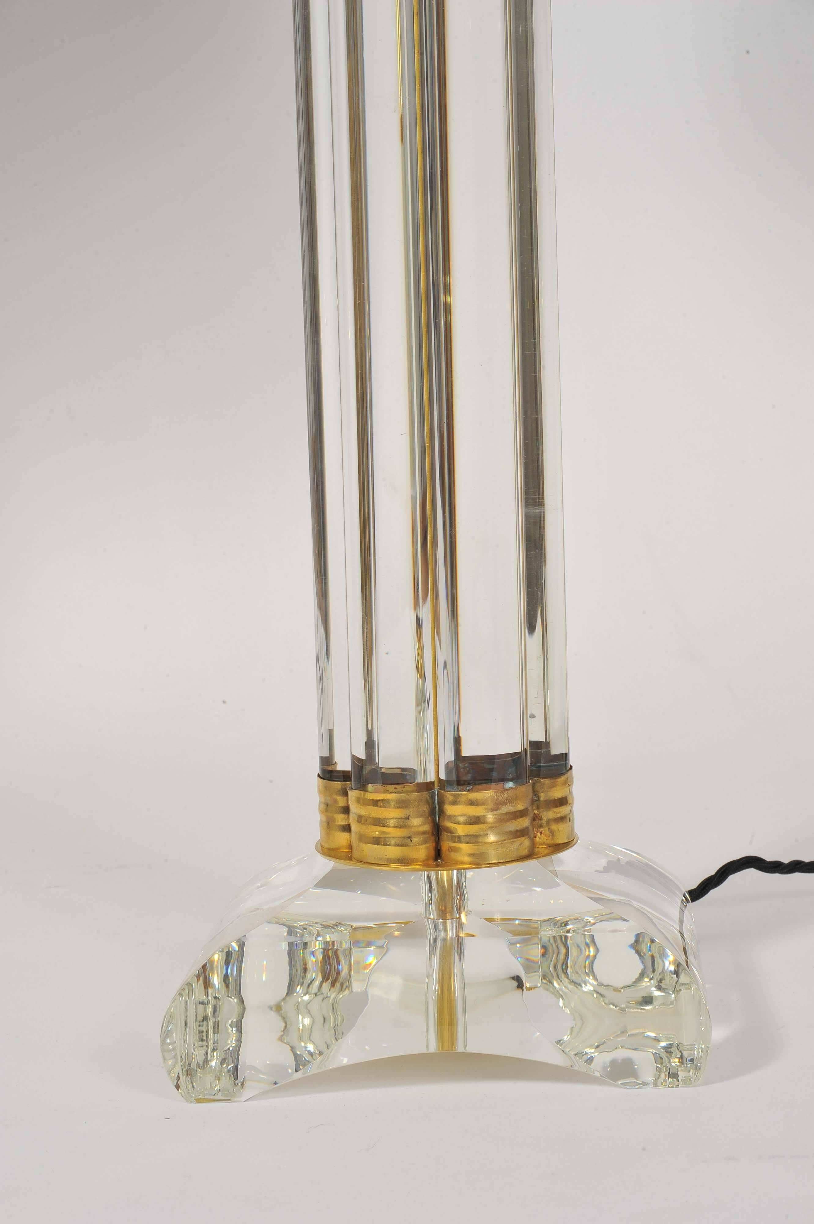 Pair of Italian Murano Glass 'Column' Lamps In Excellent Condition In London, GB