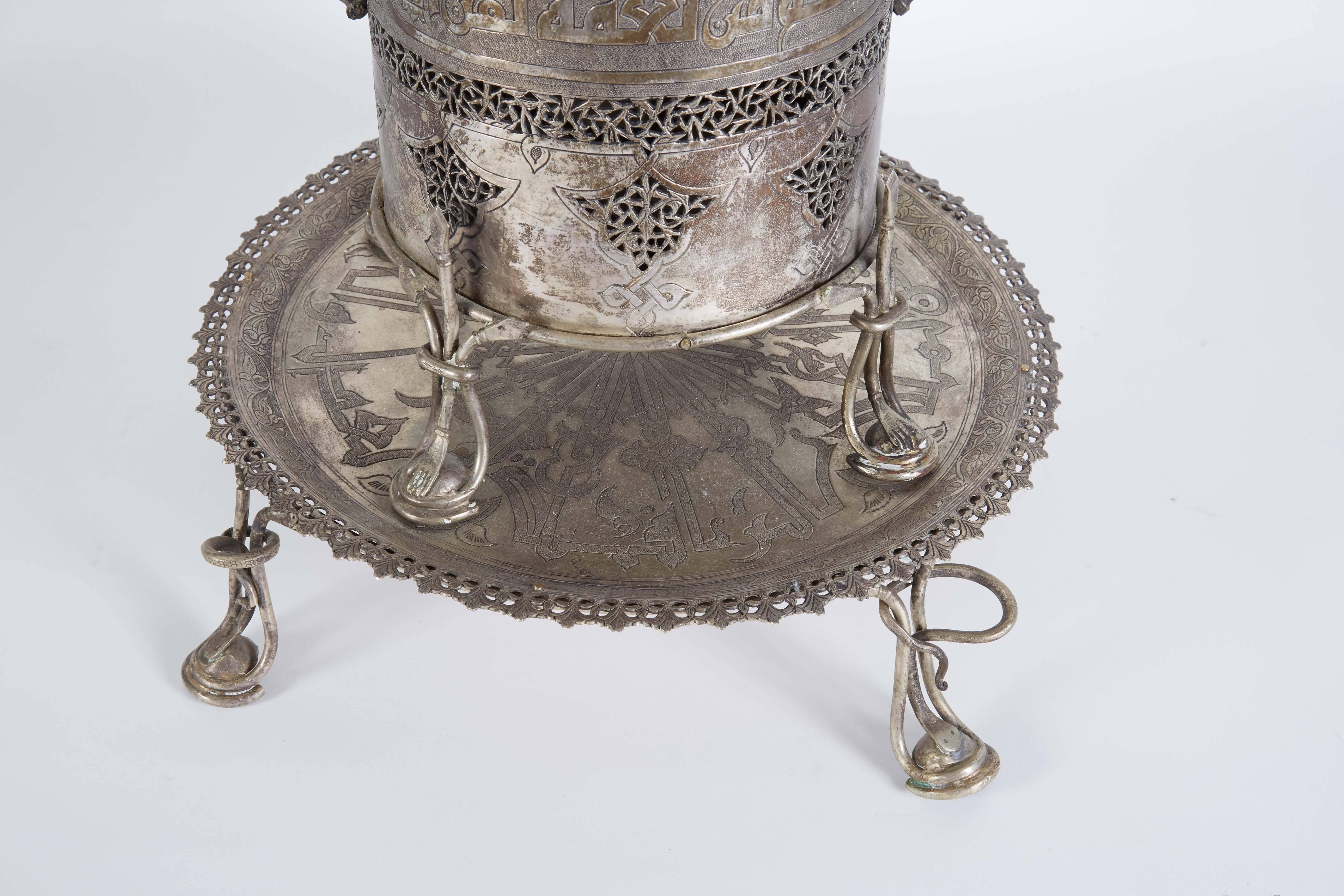 antique silver incense burner