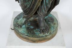 Emile Guillemin Sculpture en bronze Lampe torchère "Femme Indienne" Barbedienne