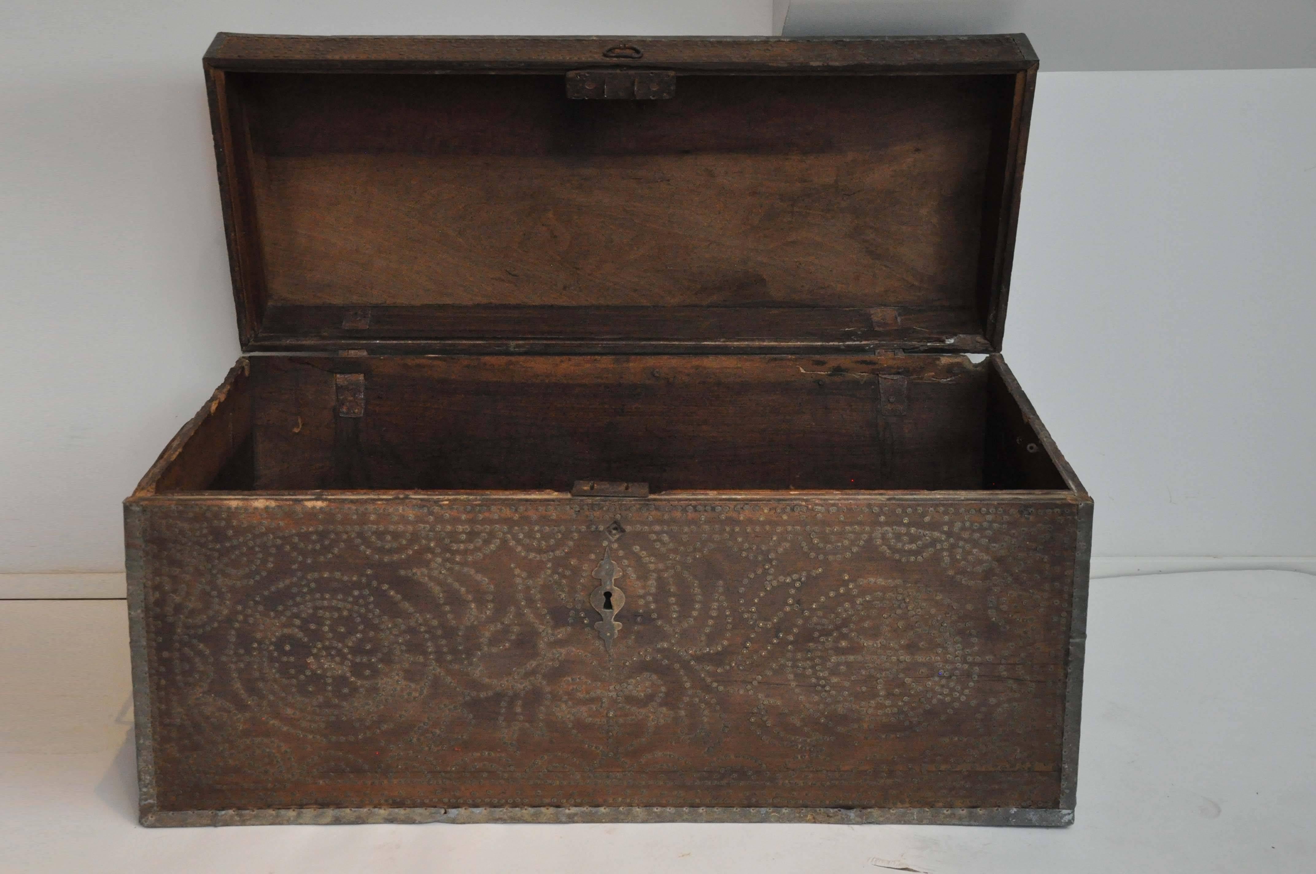 Late 19th Century Studded Trunk from France 4