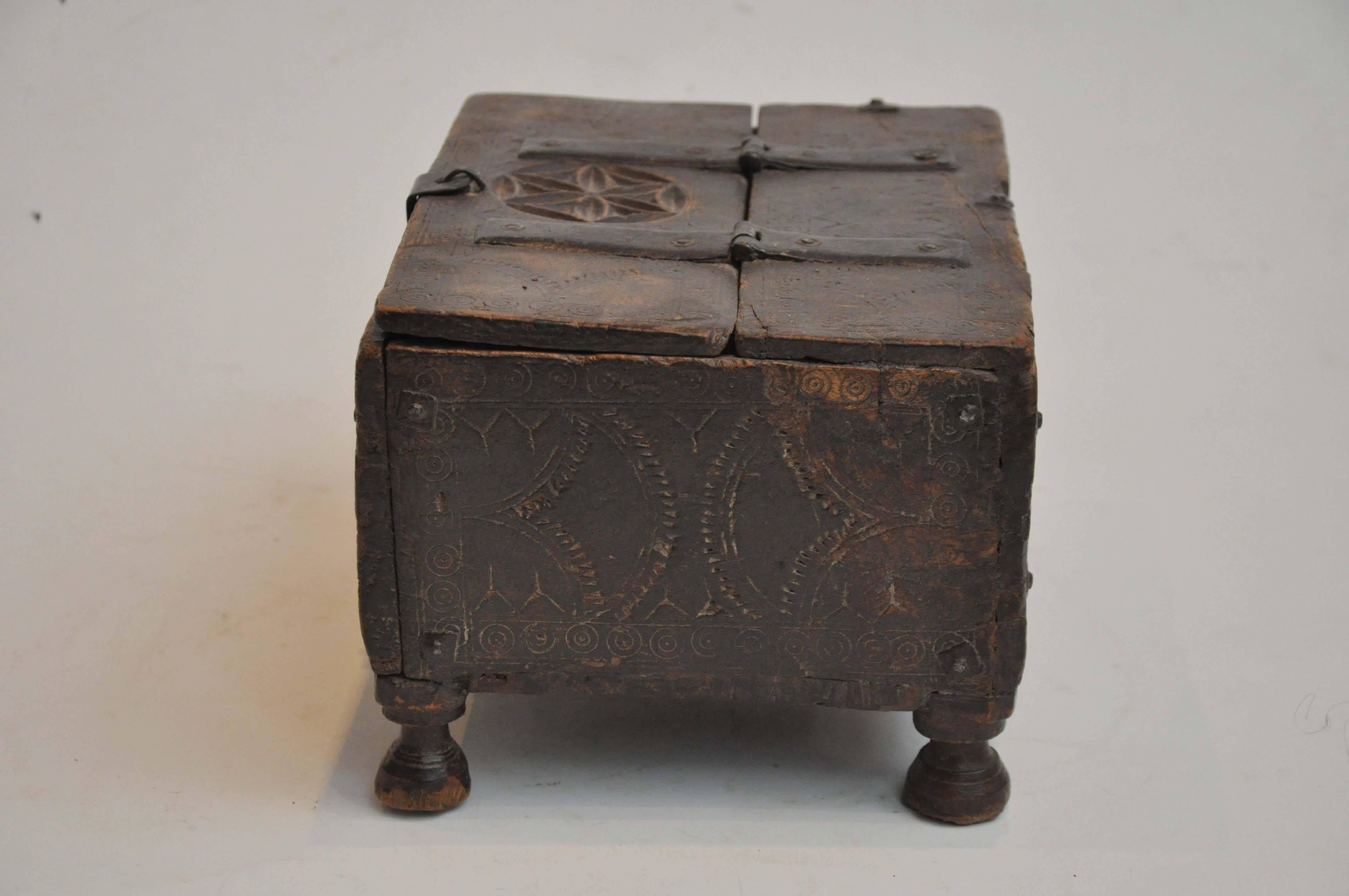 Wood Late 19th Century Moroccan Footed Box