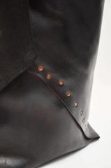 21st Century Large Studded Leather Vessel by Marla Wallerstein