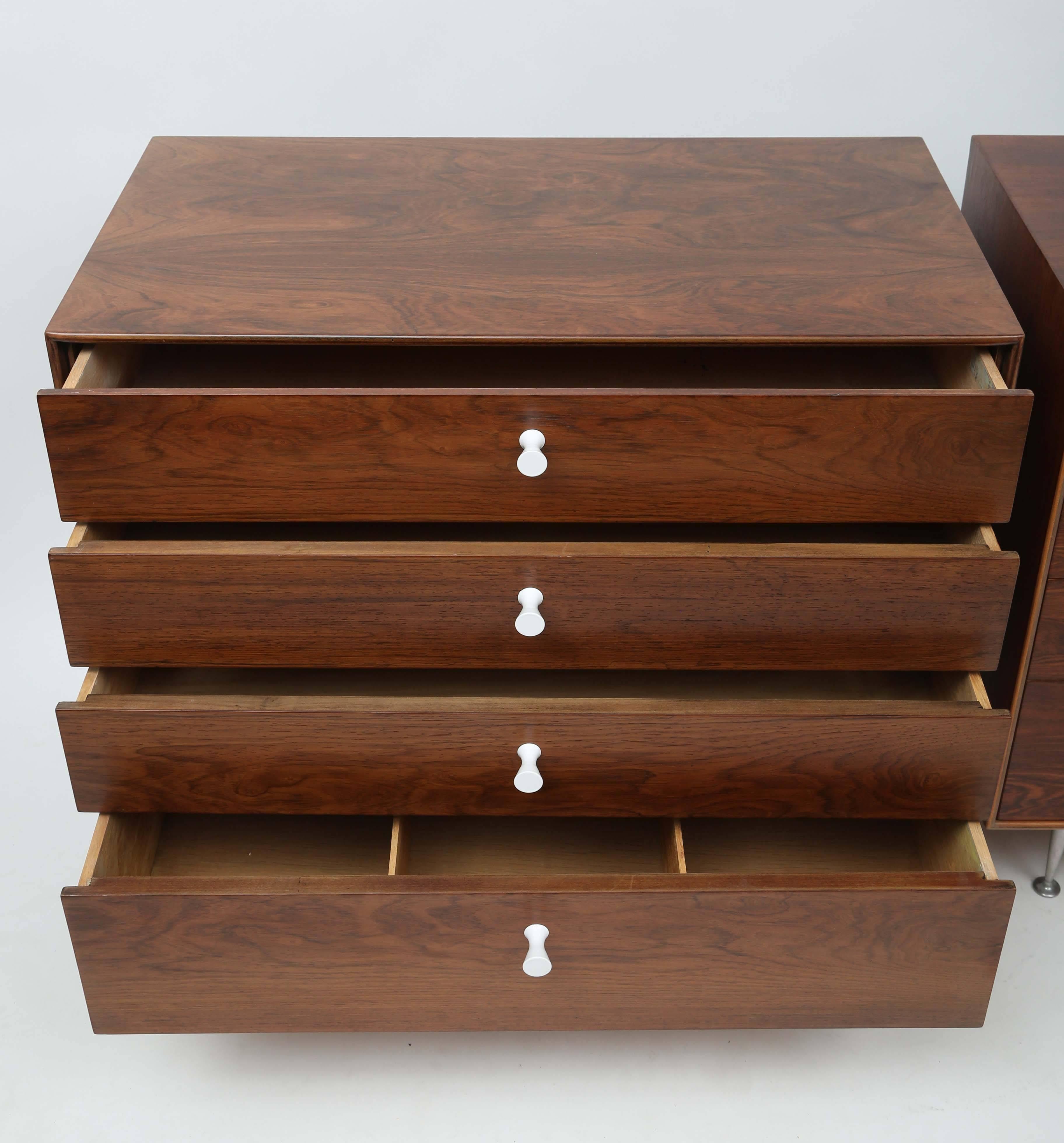 American George Nelson Rosewood Thin Edge Dressers For Sale