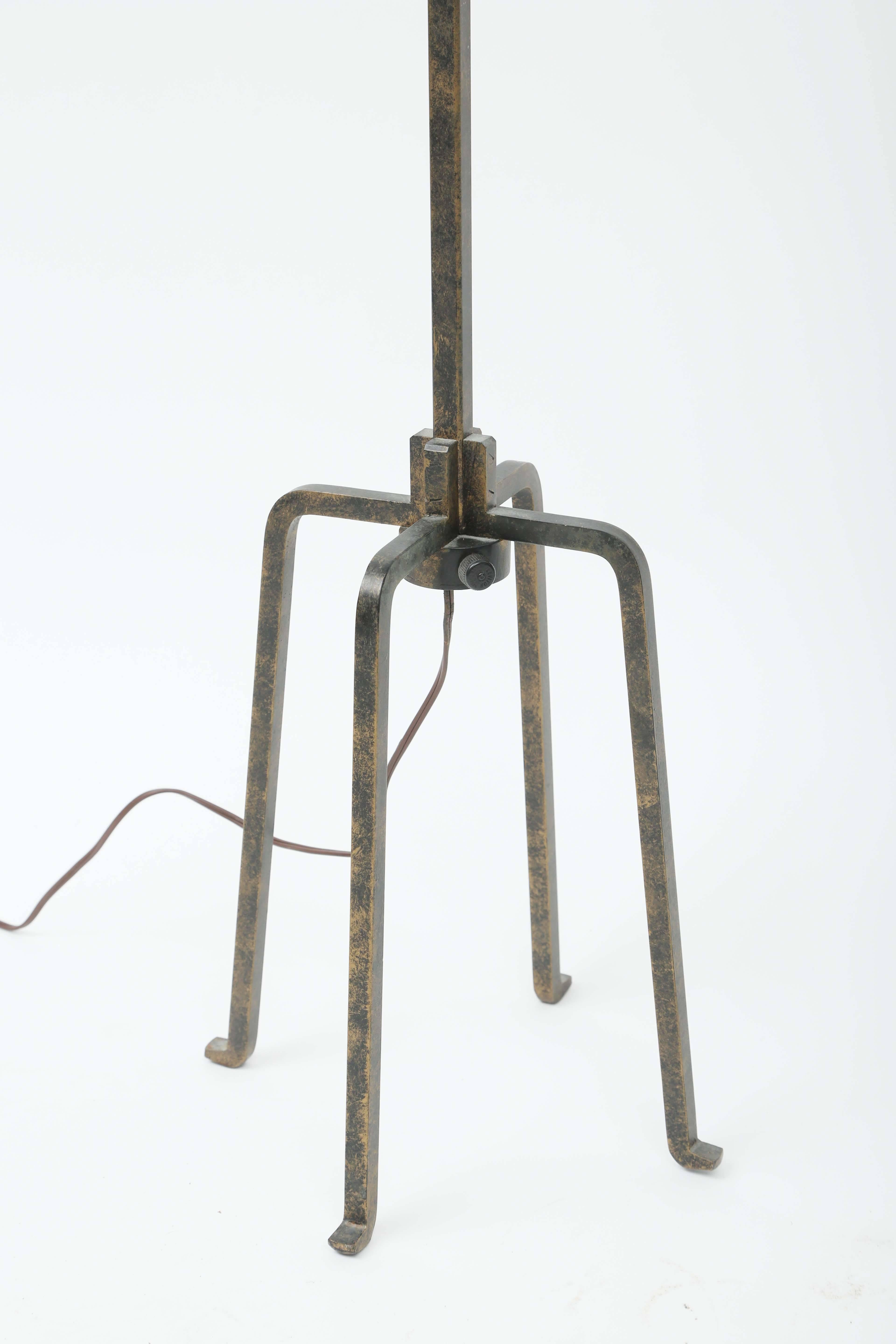 American Tommi Parzinger Gilt-Iron Floor Lamp