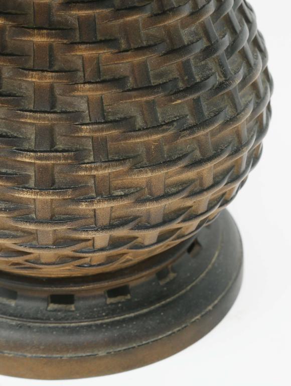 Handel BasketWeave Panel Lamp at 1stDibs