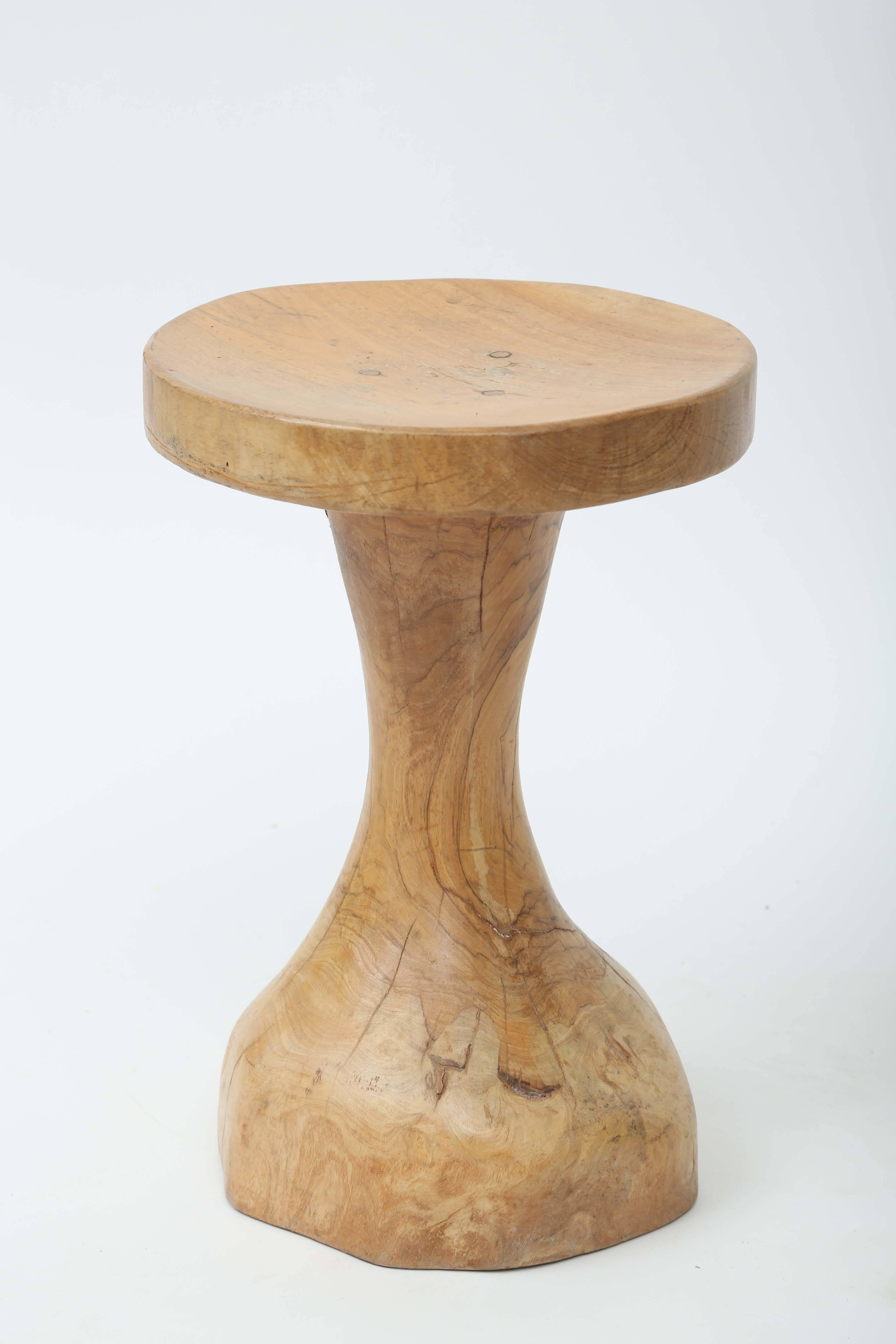 Hand-carved stool, sold through Laverne Galleries in Miami.