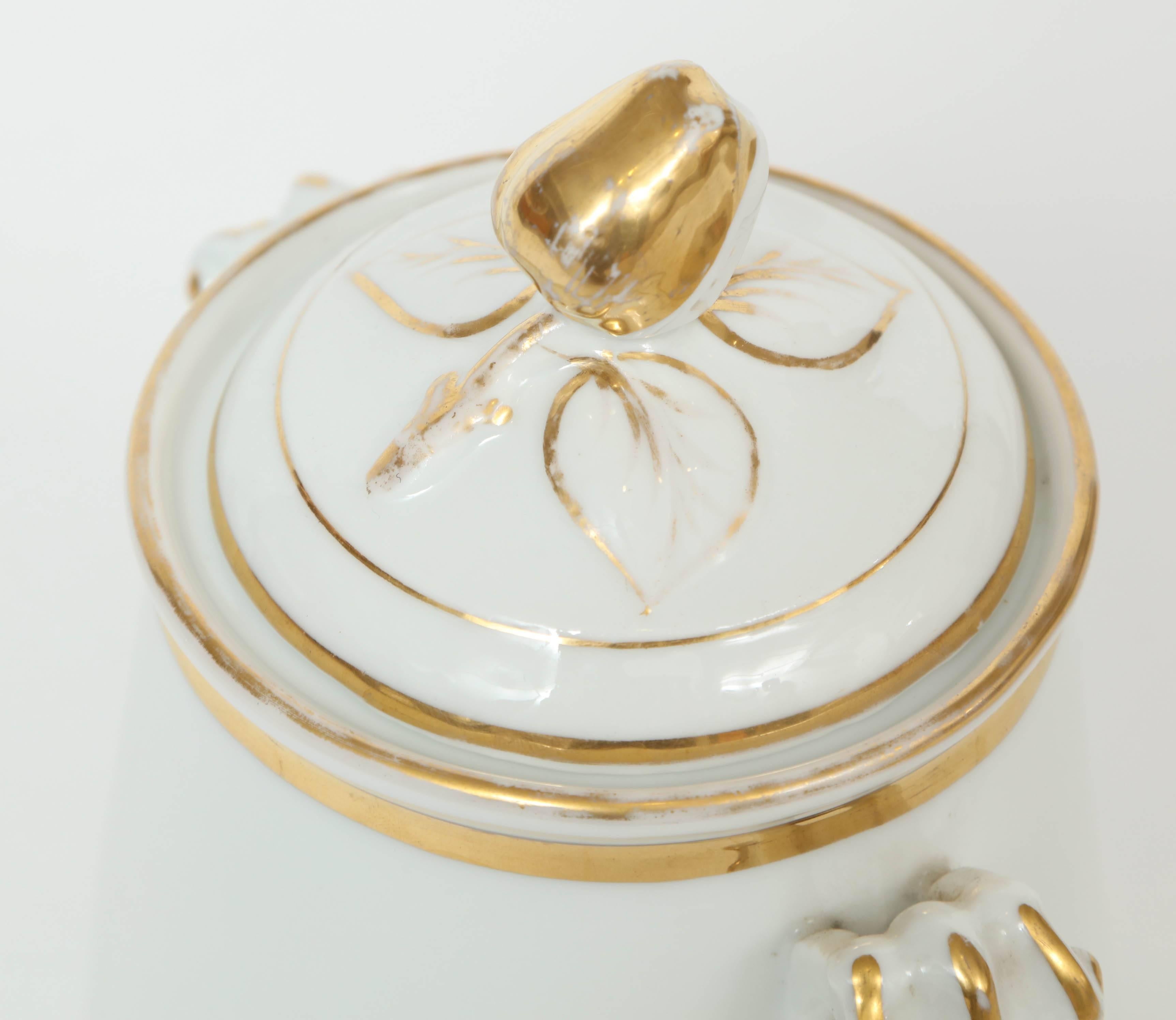 Set of Two French Limoges Porcelain Vessels with 22-Karat Gold Trim 3