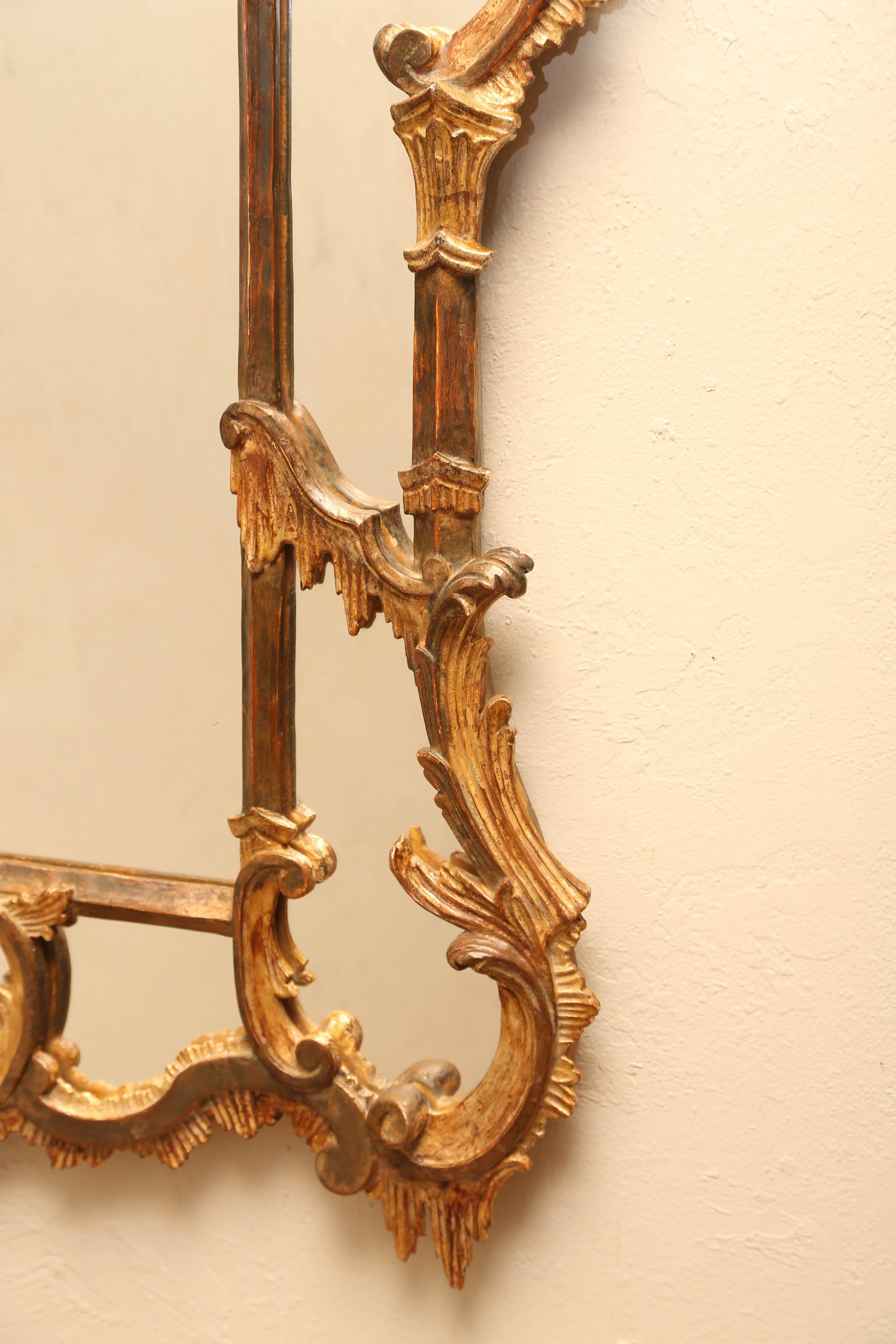 Italian Vintage Chinoiserie Pagoda Mirror