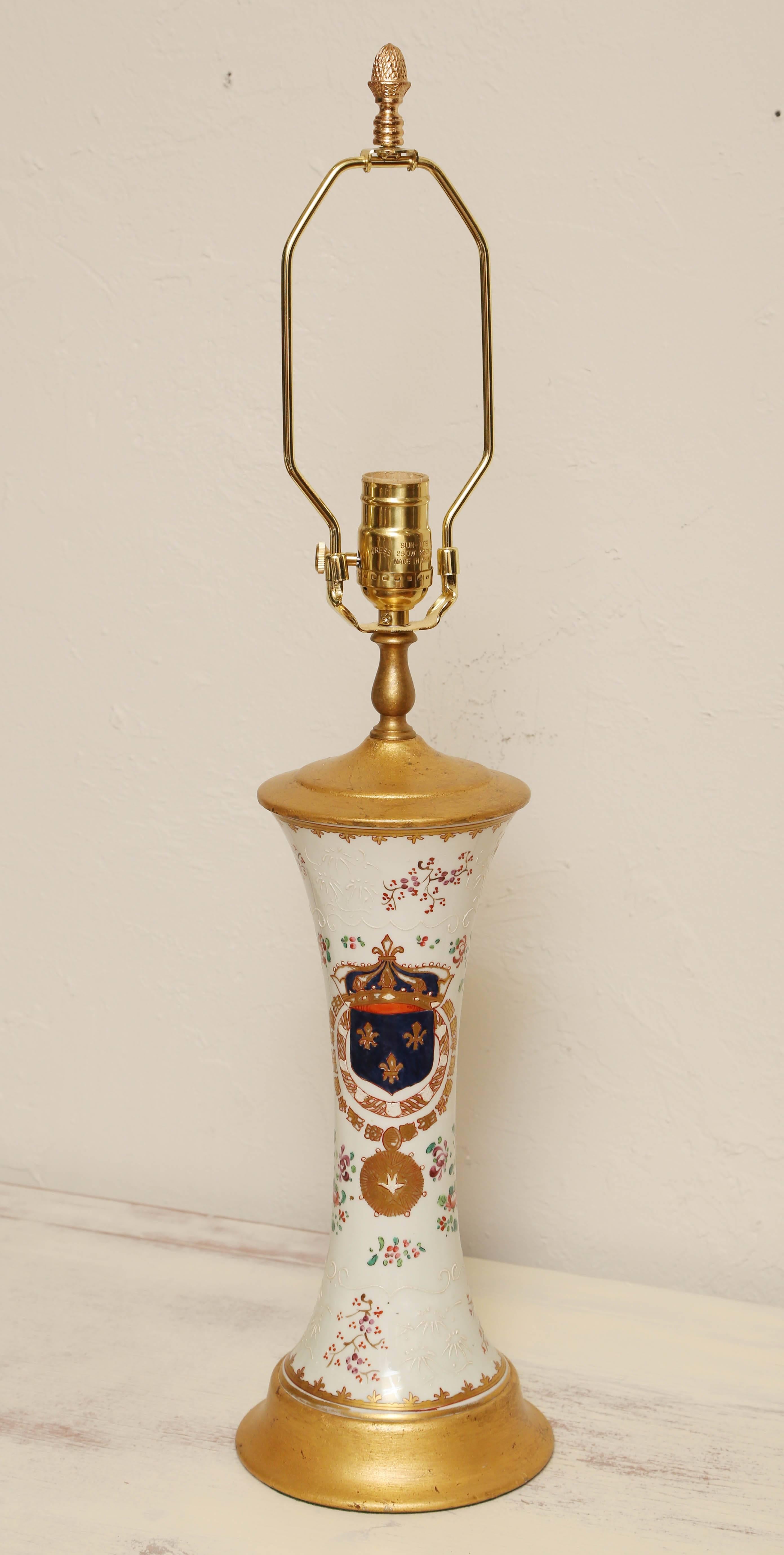 Pair of Antique Samson Amorial Lamps 1
