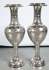 Silver Plated Table Lamps, circa 1930