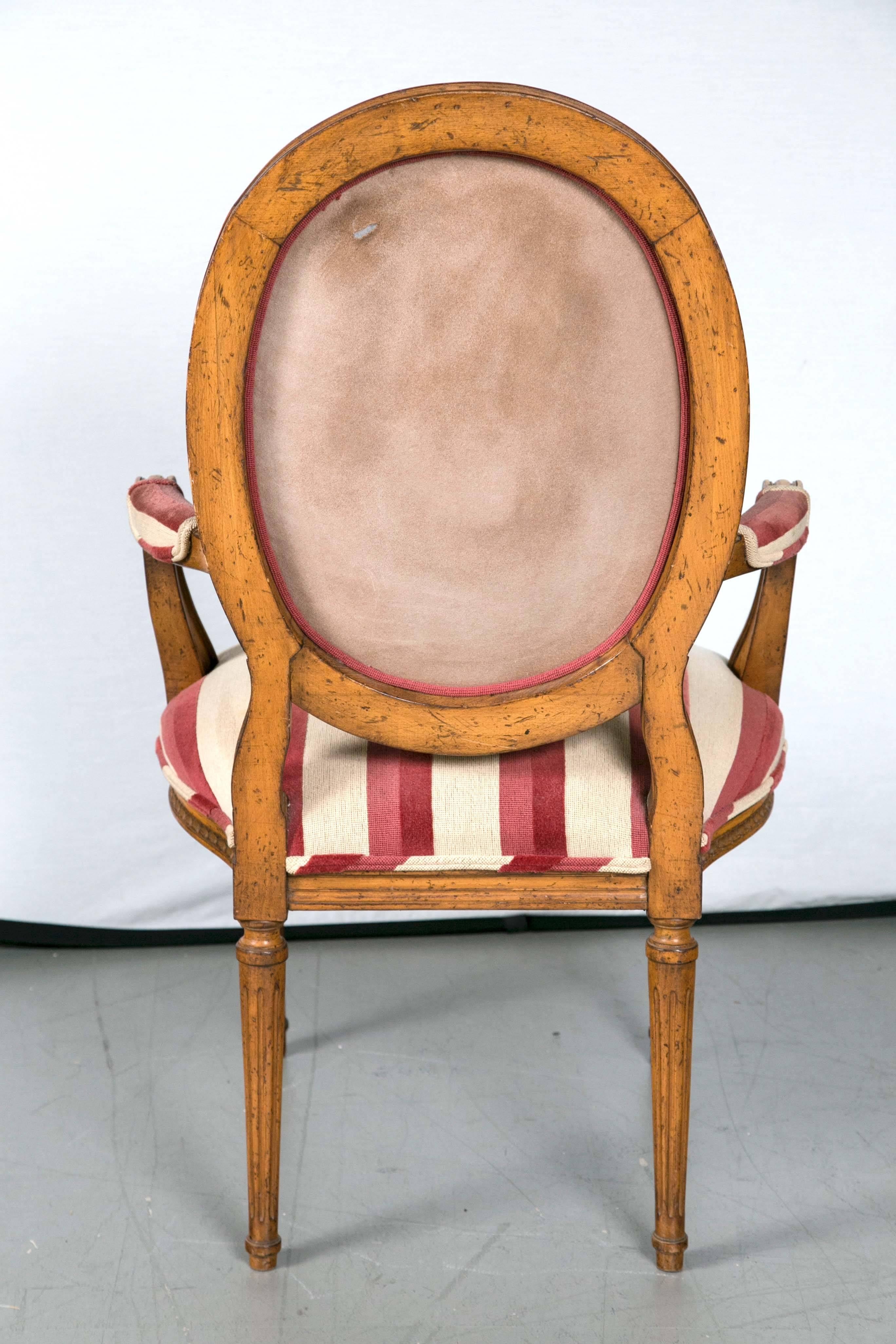Pair of Carved French Armchairs For Sale 6