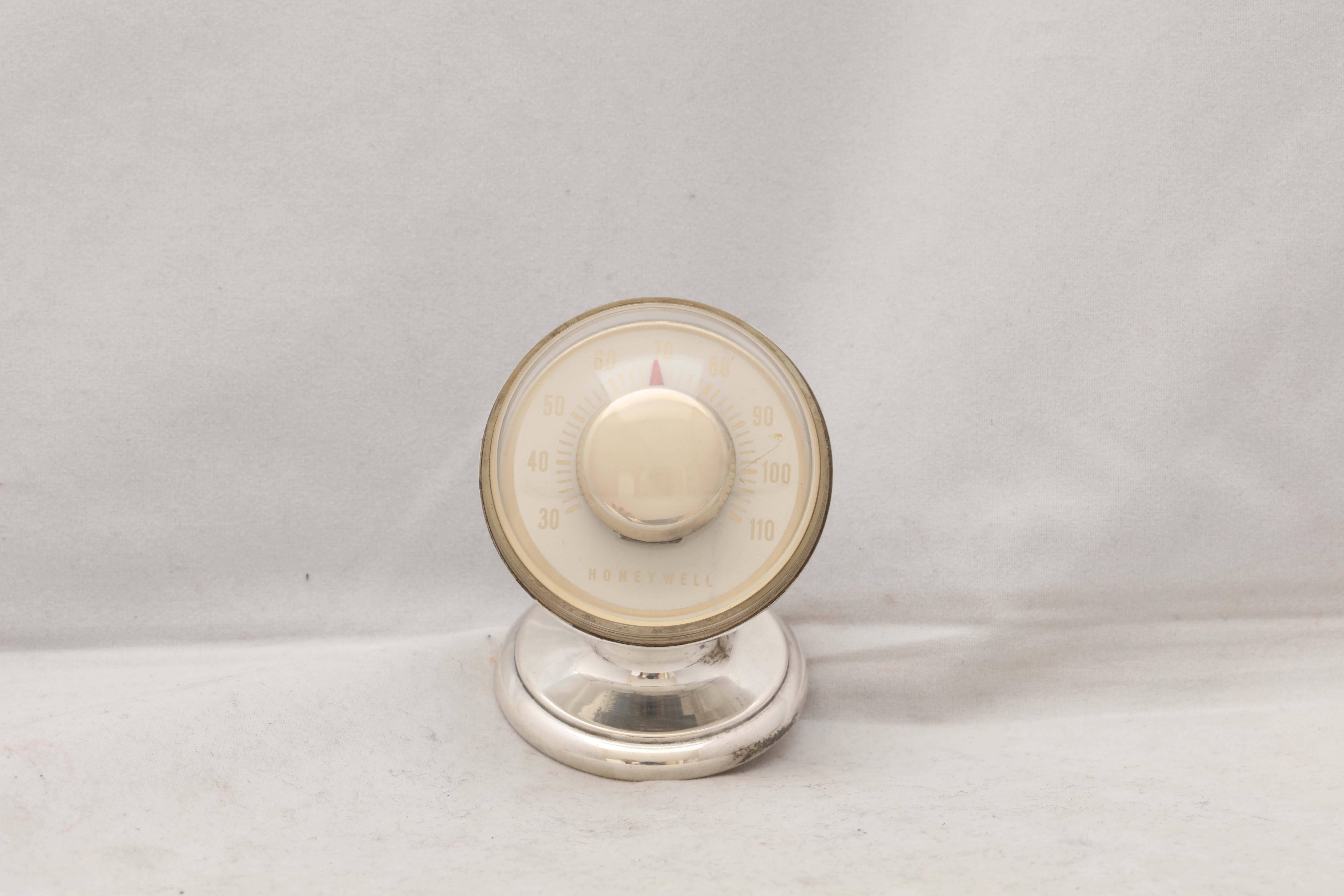 Mid-Century Modern, sterling silver desk thermometer, Tiffany & Co., New York, circa 1950s-1960s. @3