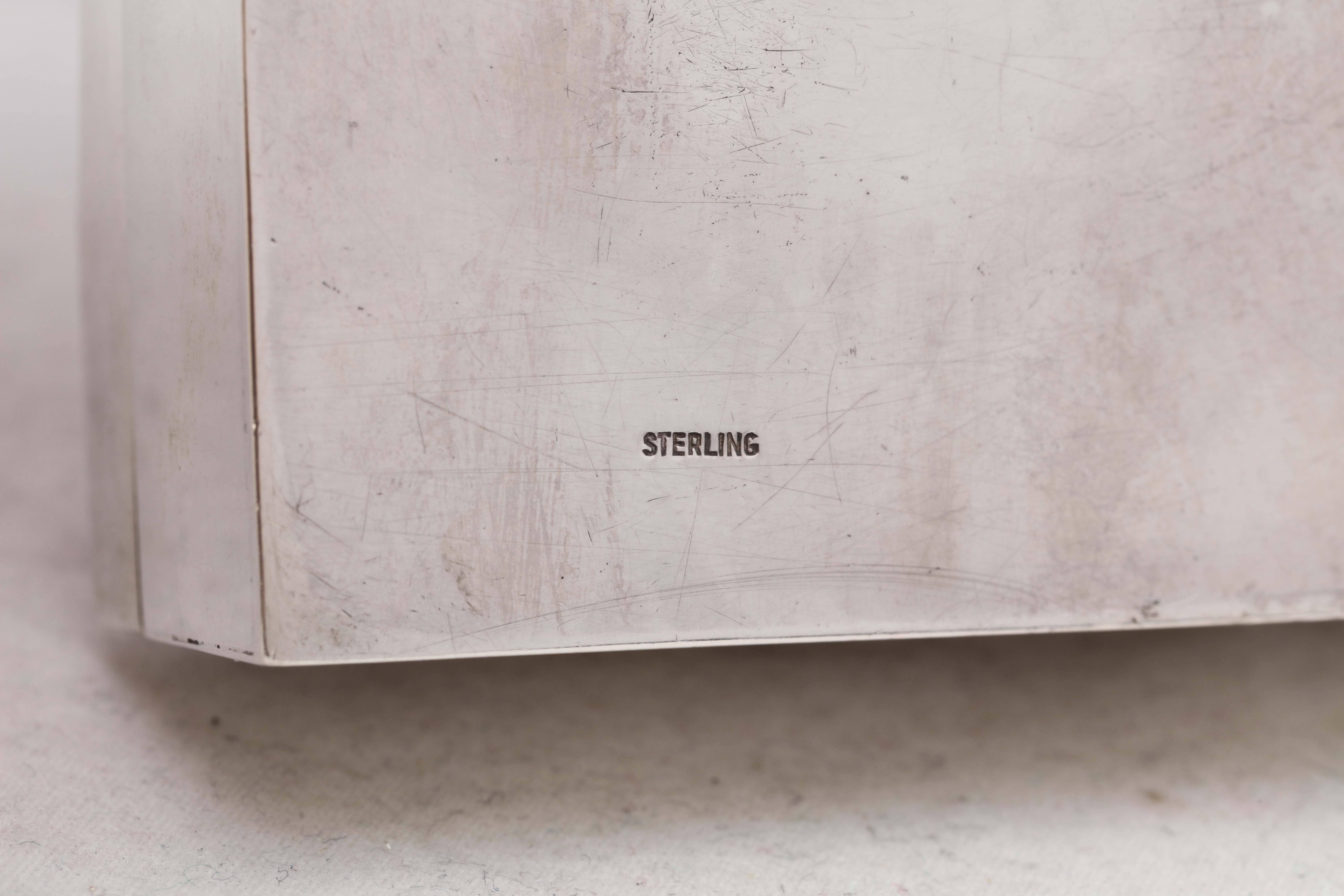 Mid-20th Century Unusual Rare Sterling Silver Art Deco Table Box