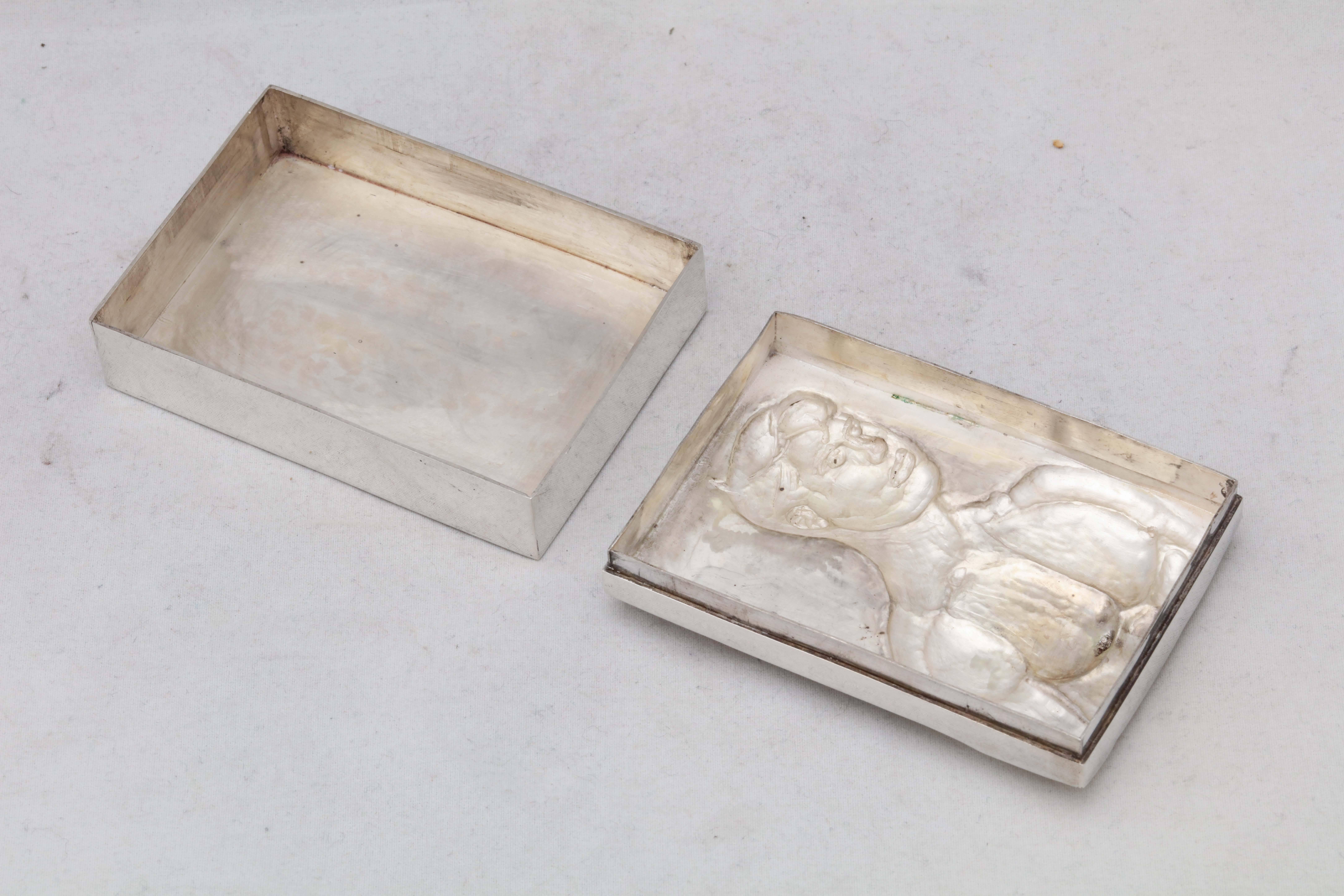 Unusual Rare Sterling Silver Art Deco Table Box 2