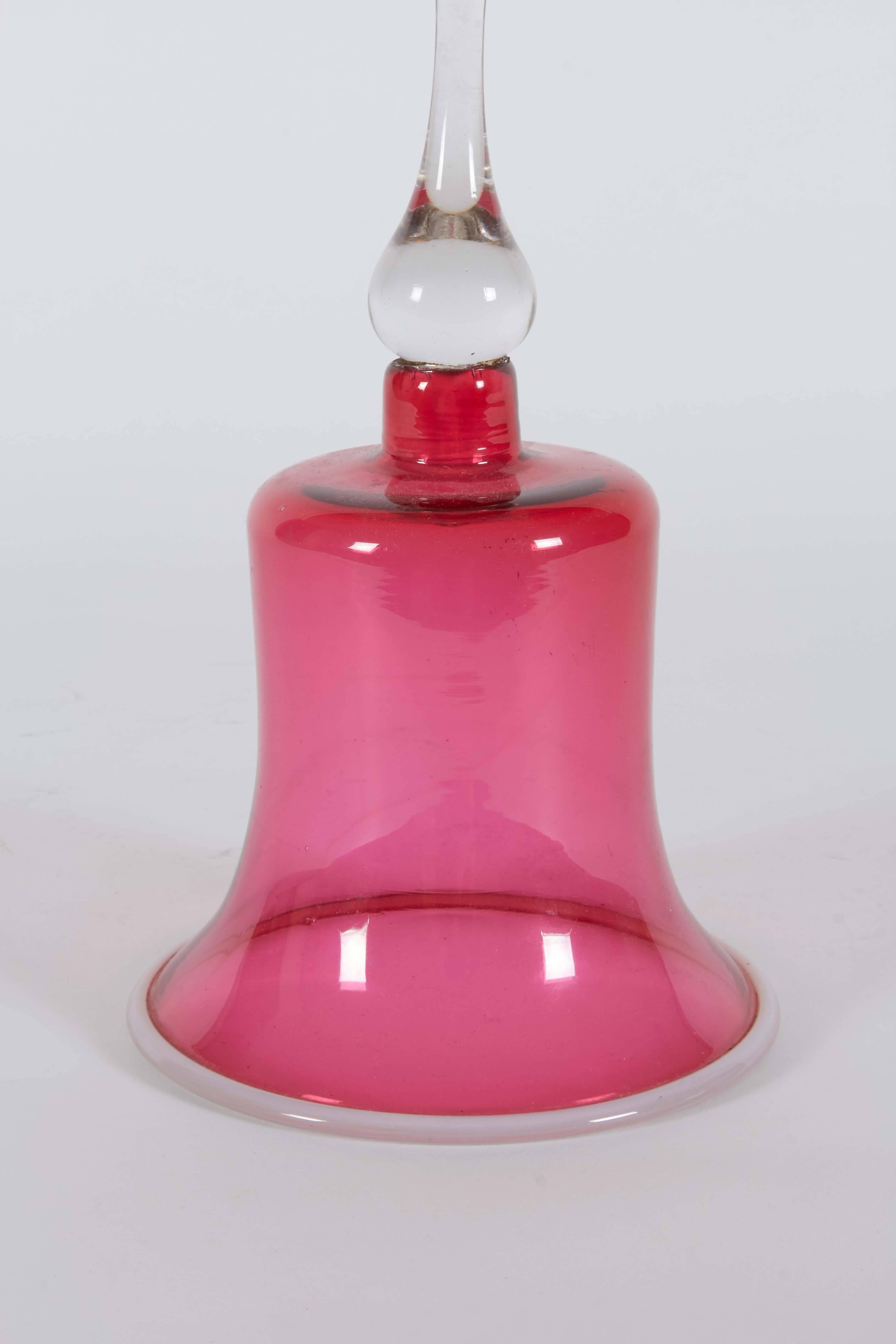 cranberry glass bell