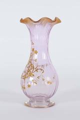 Moser Vase with Raised Gilt Foliate Decoration, circa 1900