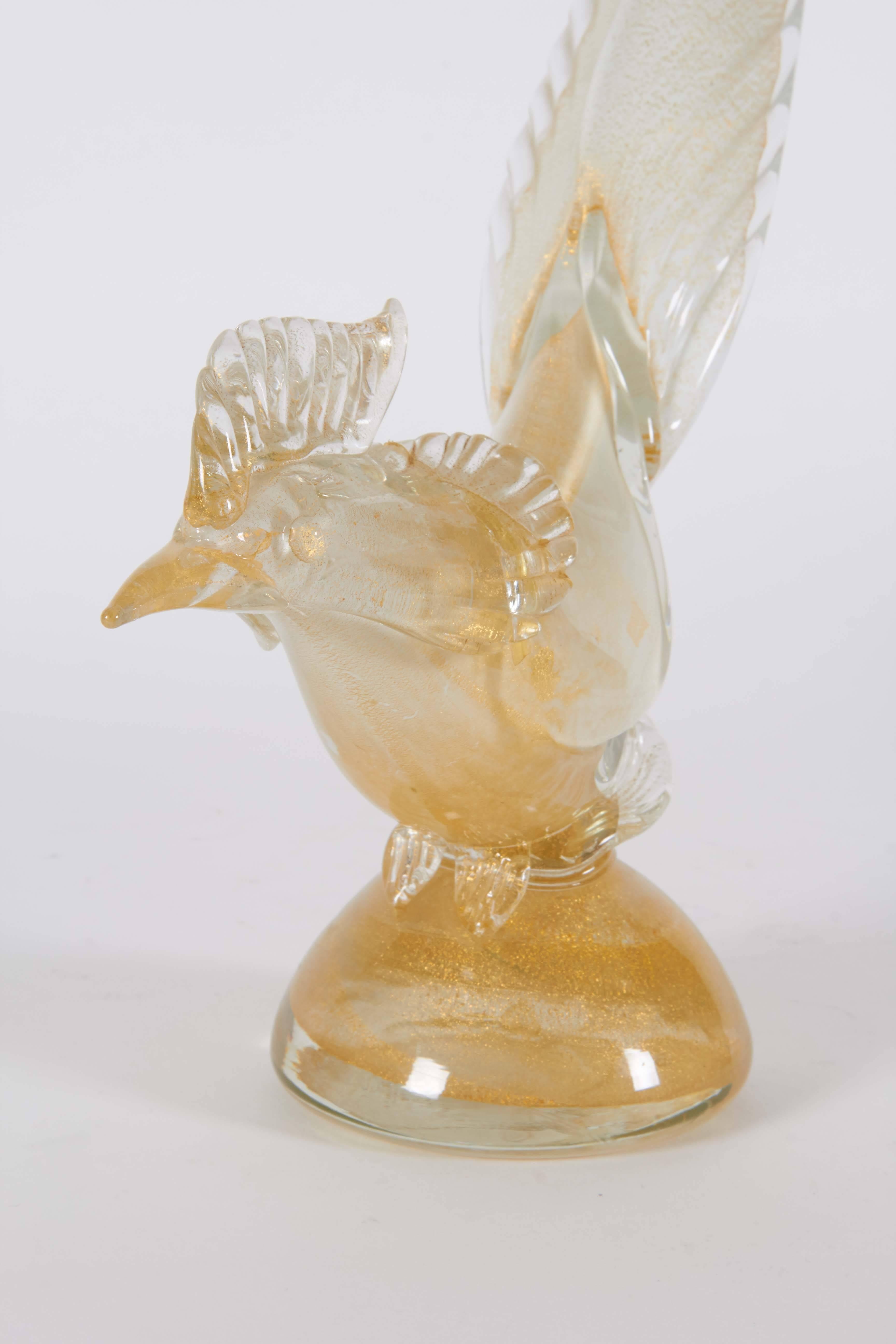 Pair of Seguso Murano Roosters For Sale 1
