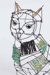 Marie Christophe Crystal and Wire Owl Sculpture