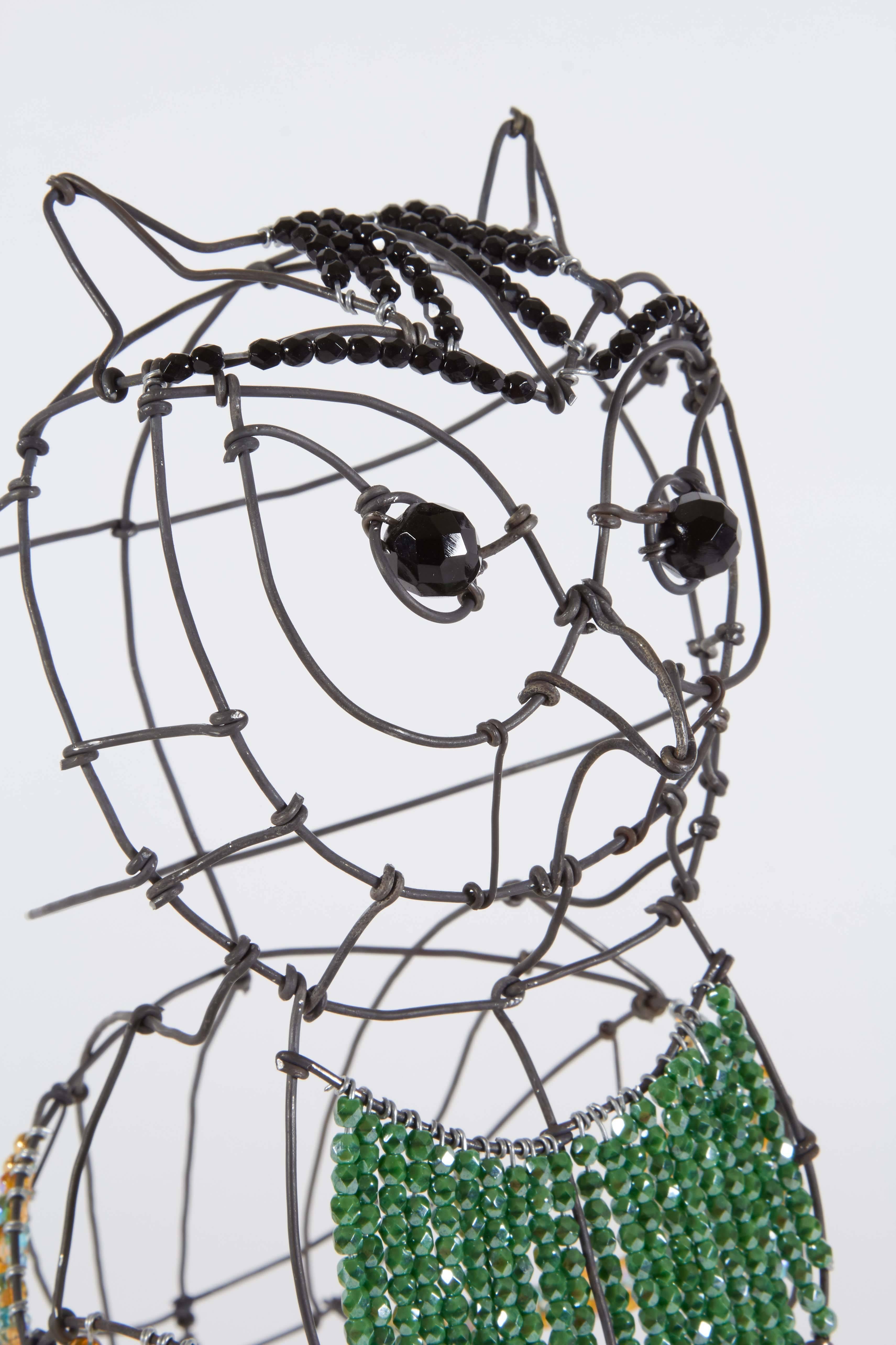 French Marie Christophe Owl Wire Sculpture