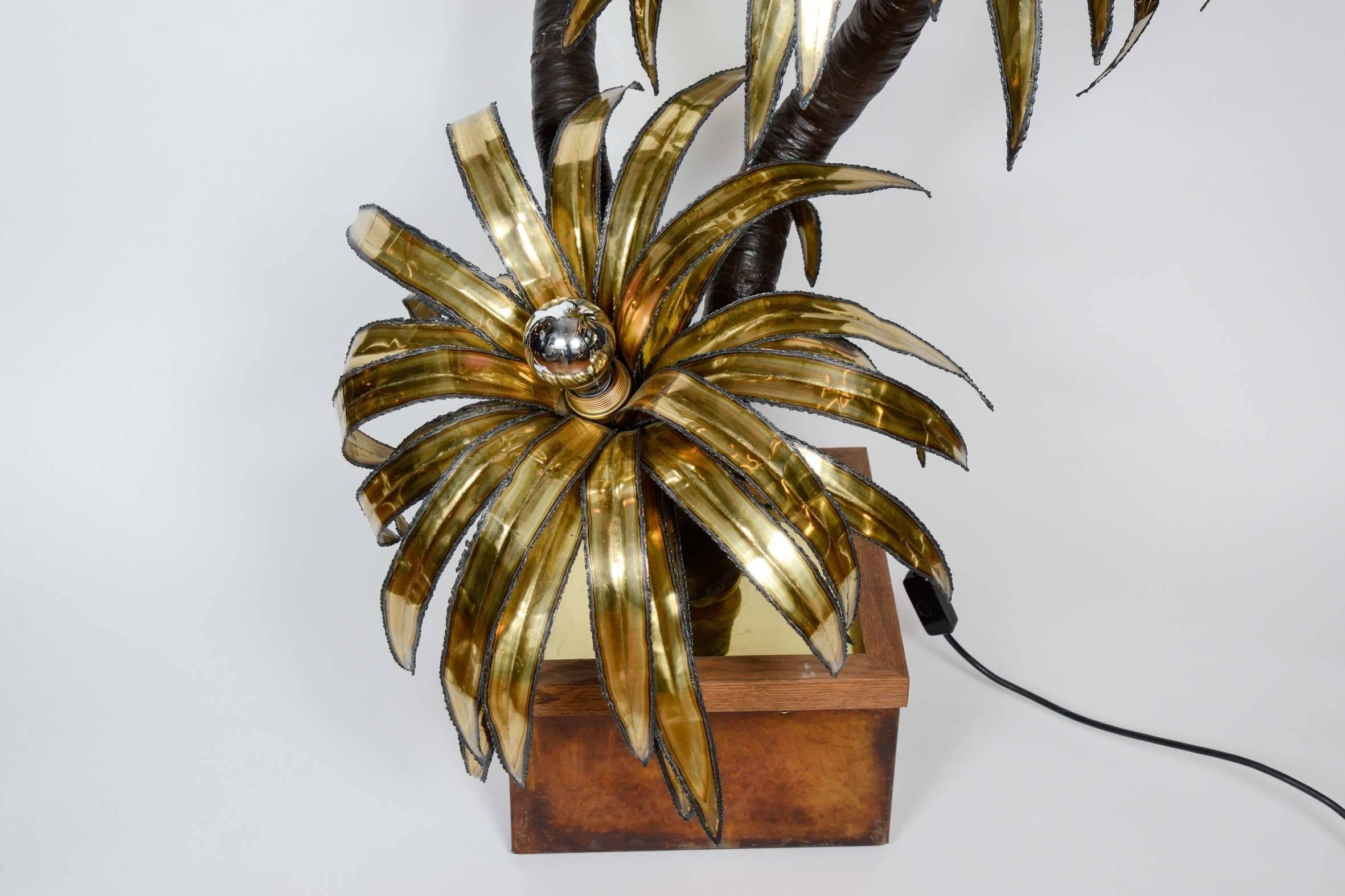 French Palm Tree Floor Lamp by Maison Jansen