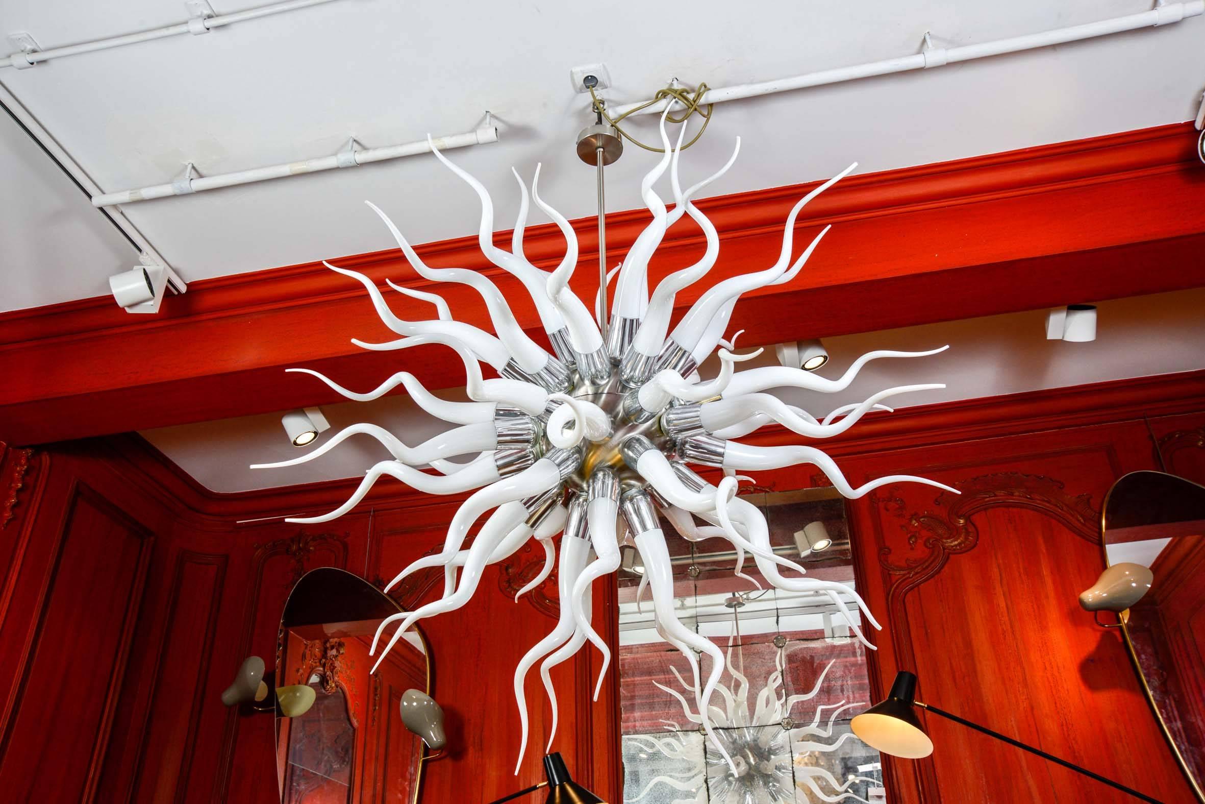 Modern Original Murano Glass Chandelier