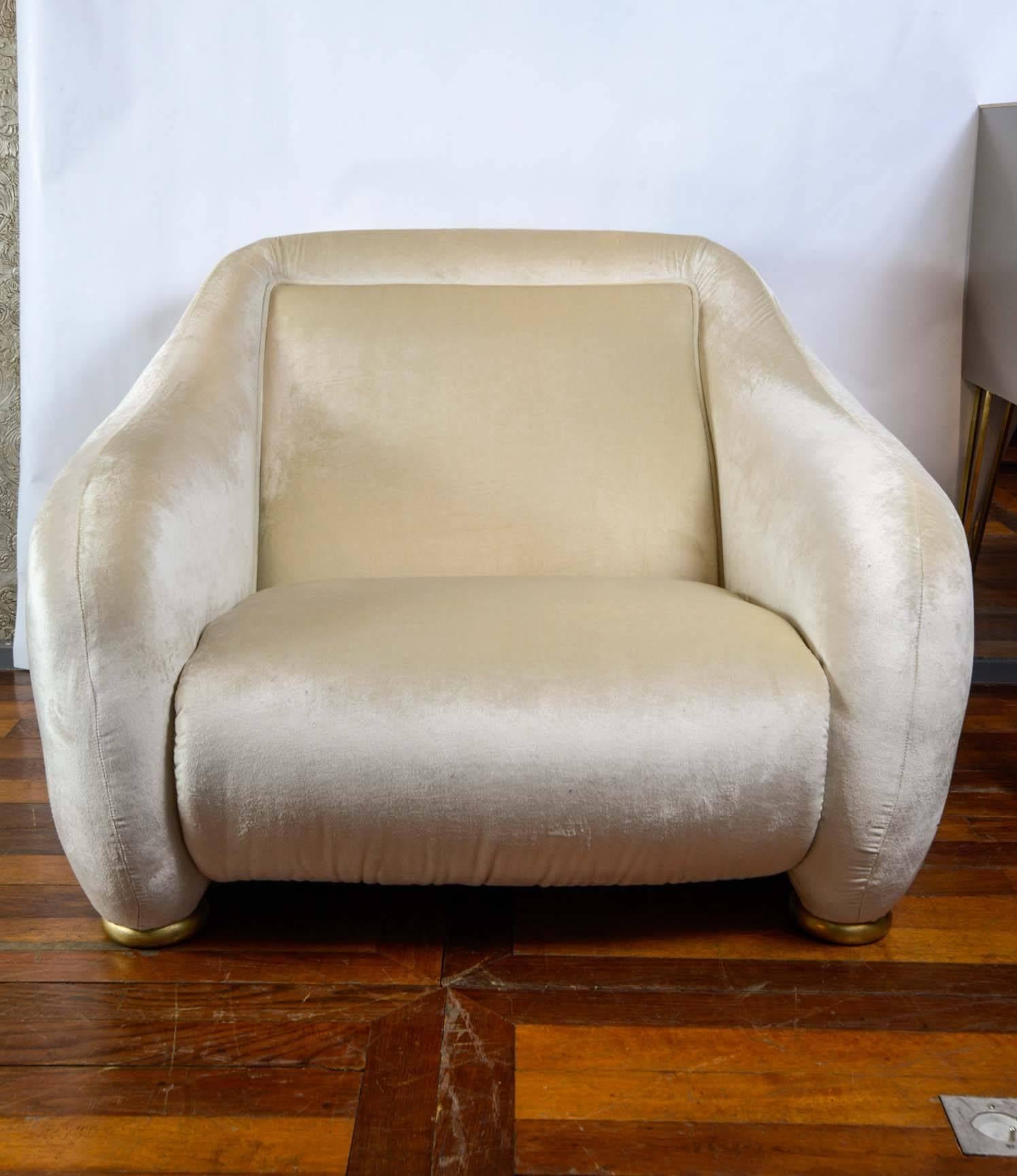 French Pair of Comfortable Vintage Armchairs