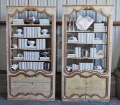 Pair of French Biblioteques Constructed from Paneled Room, Versailles, Boiserie