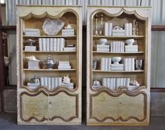 Pair of French Biblioteques Constructed from Paneled Room, Versailles, Boiserie