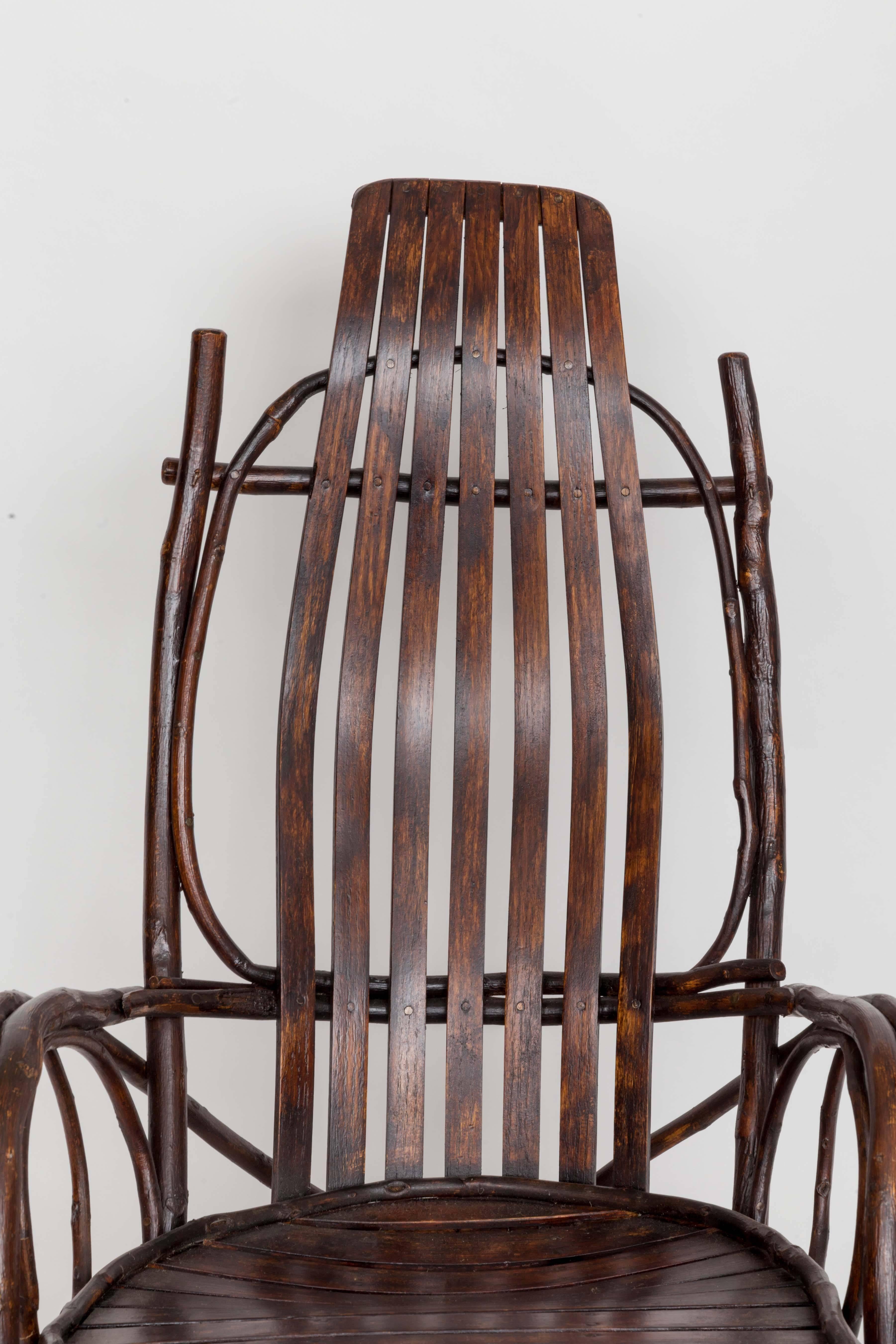 Bentwood Early 20th-Century Adirondack Childs Rocker For Sale