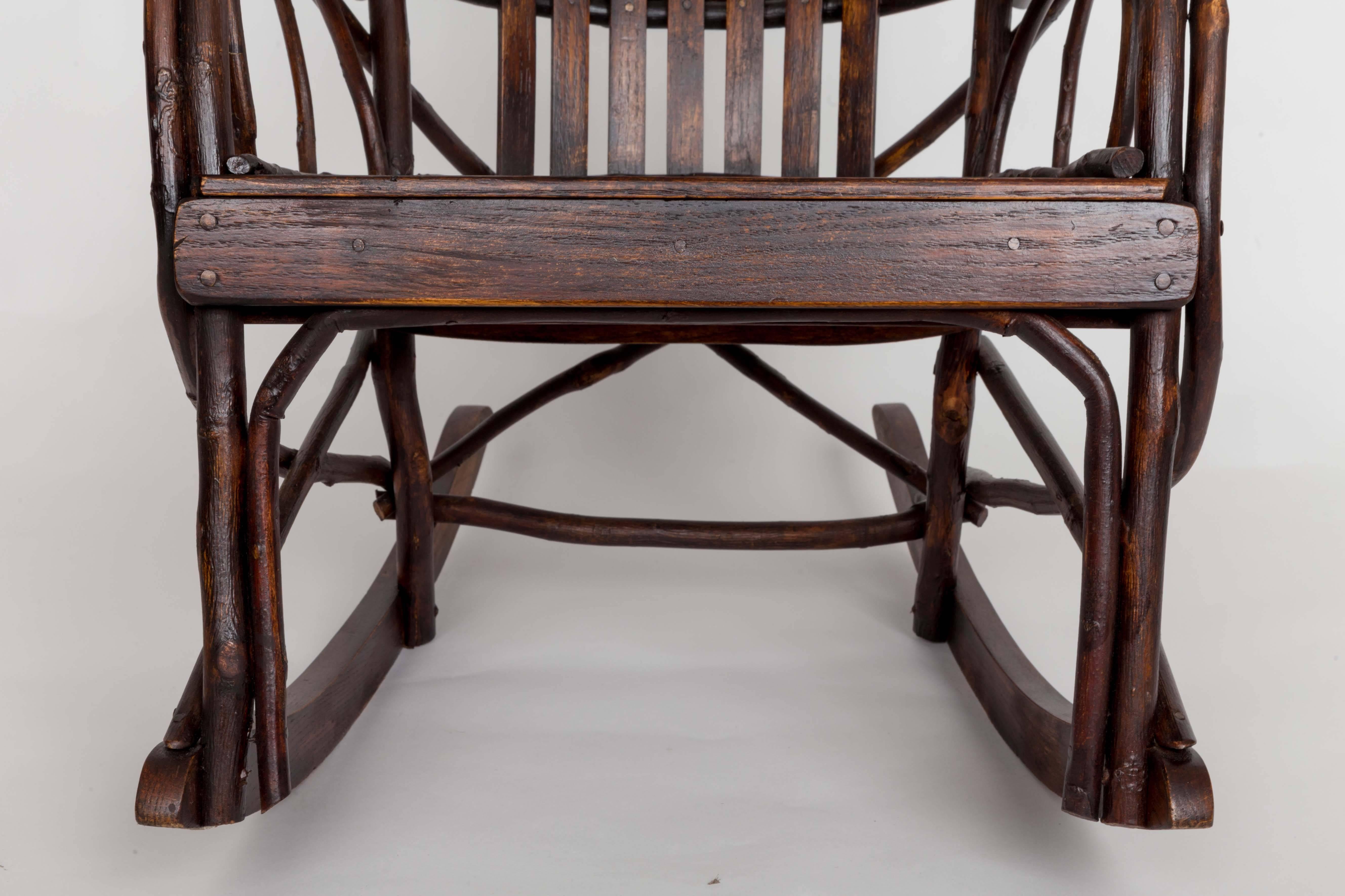 Early 20th-Century Adirondack Childs Rocker For Sale 1