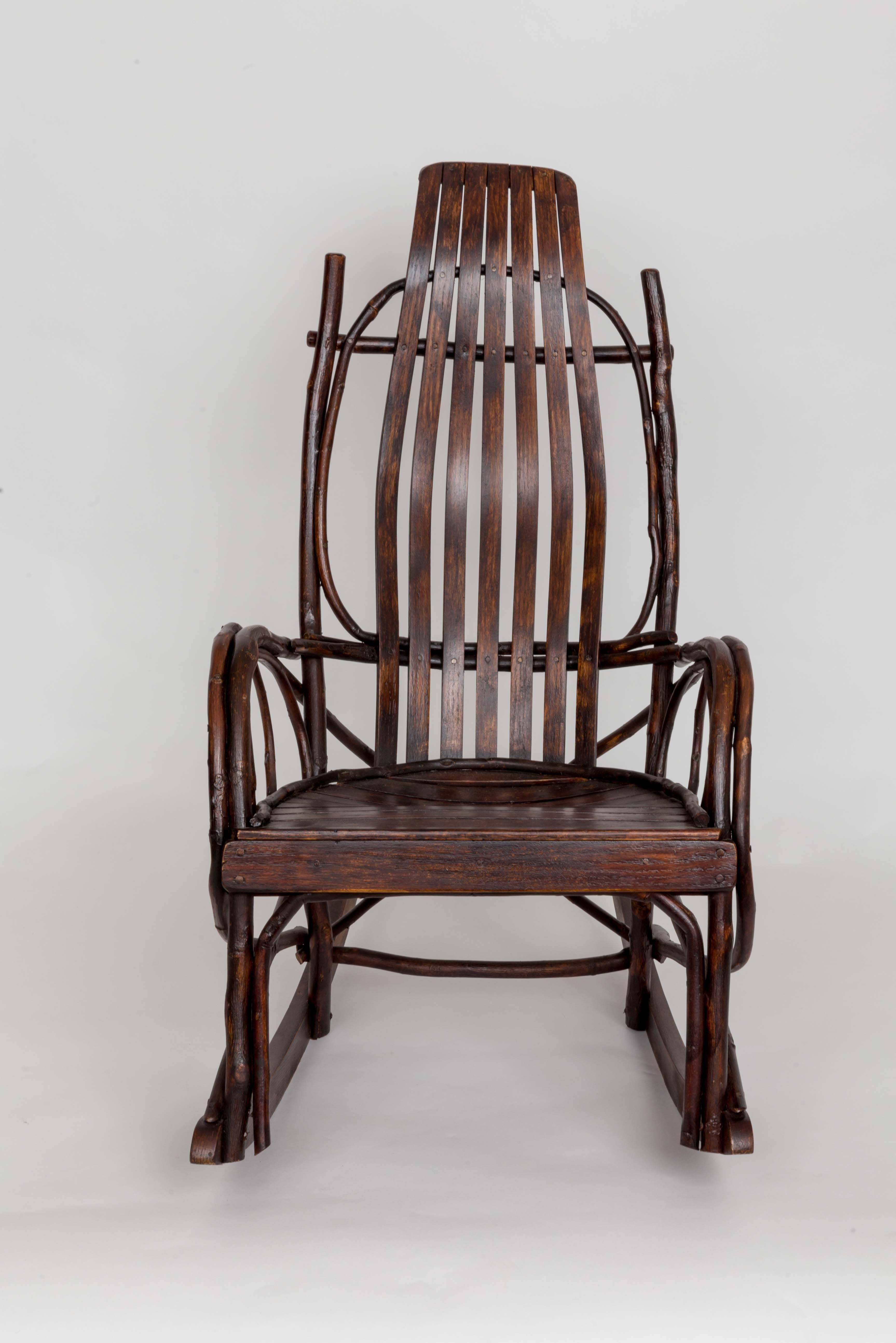 Early 20th-Century Adirondack Childs Rocker For Sale 3