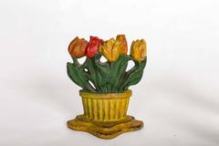 Group of Five Early 20th Century Painted Cast Iron Doorstops