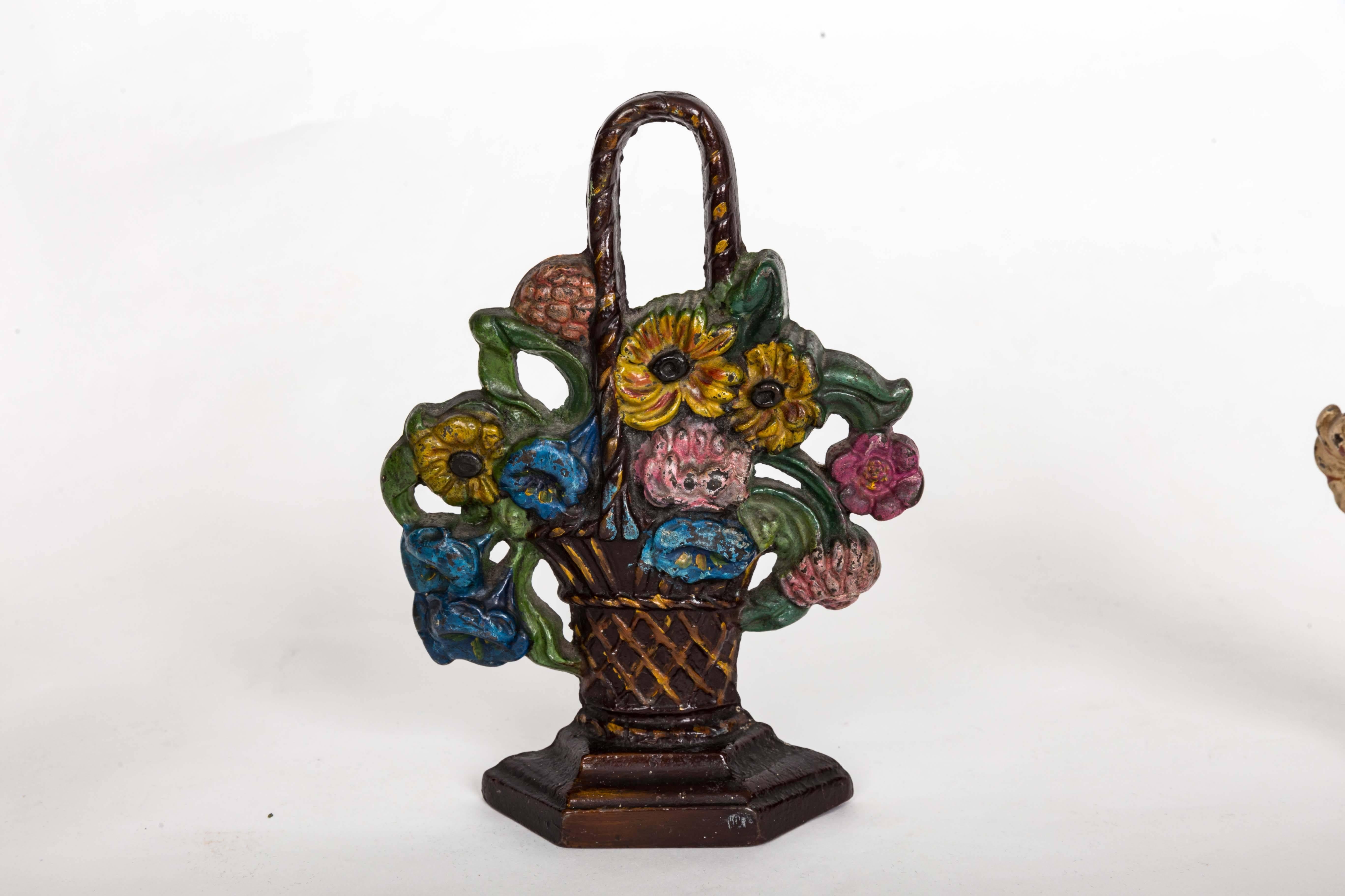 Group of Five Early 20th Century Painted Cast Iron Doorstops In Excellent Condition In New York City, NY