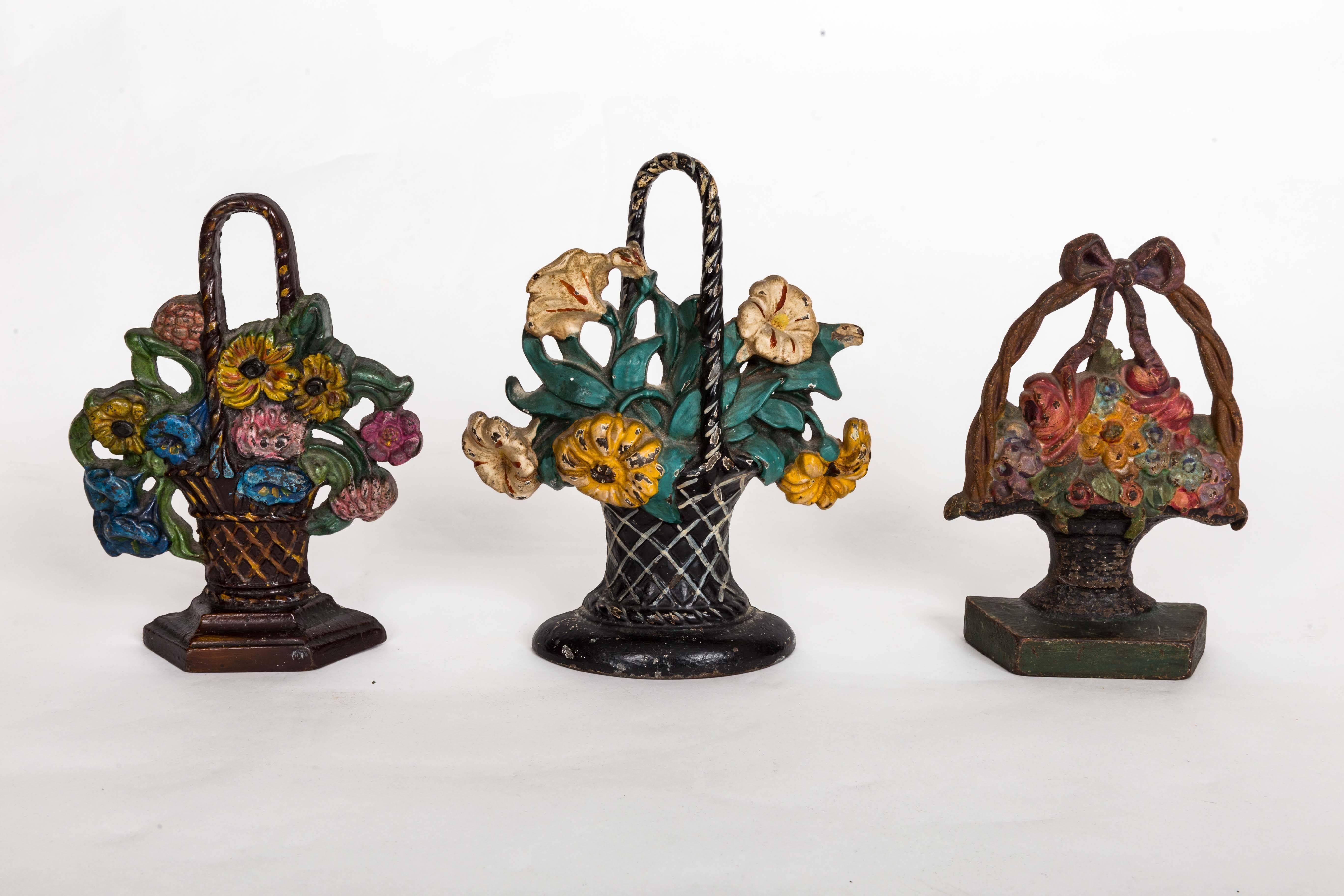 Group of Five Early 20th Century Painted Cast Iron Doorstops 3