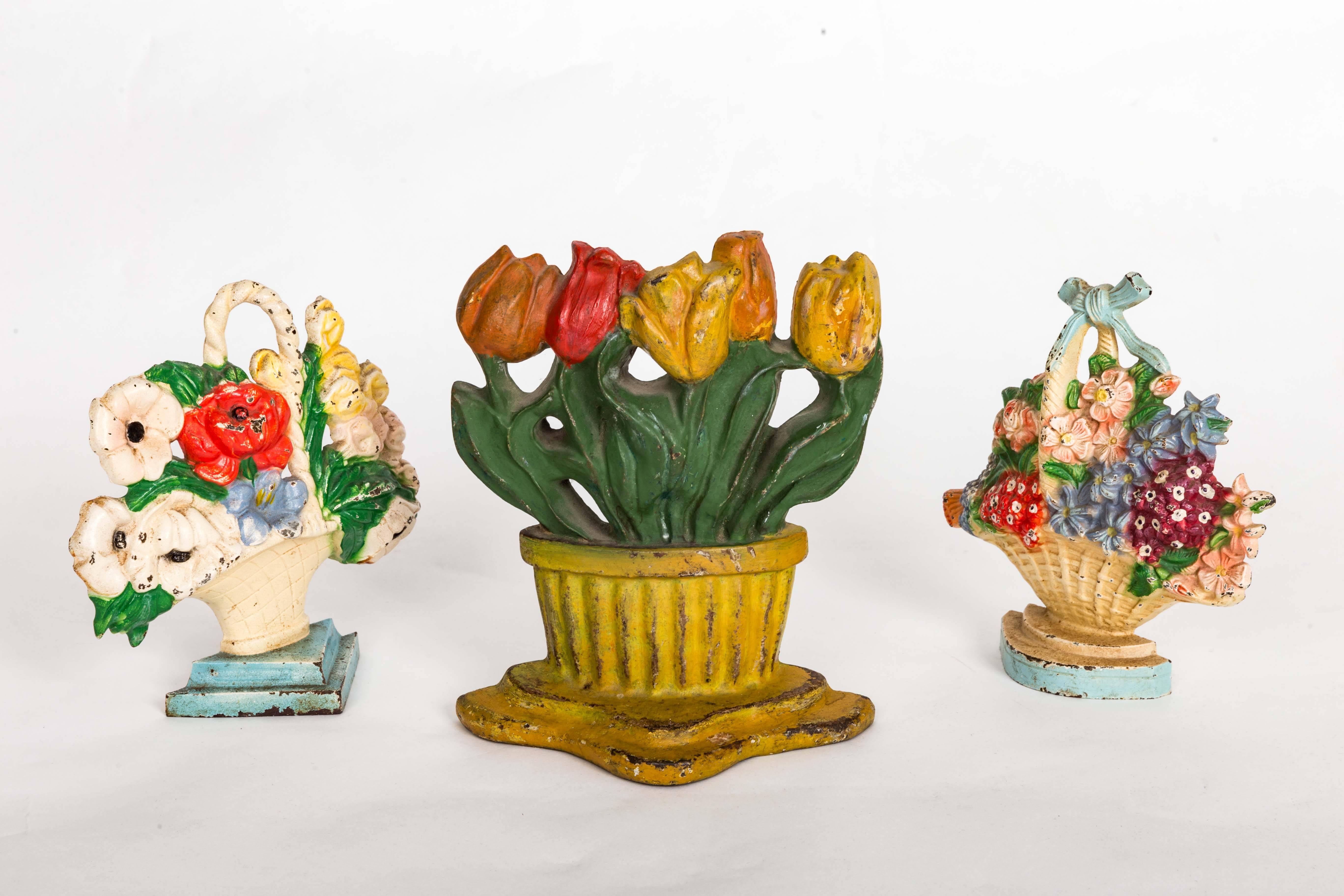 Group of Five Early 20th Century Painted Cast Iron Doorstops 6