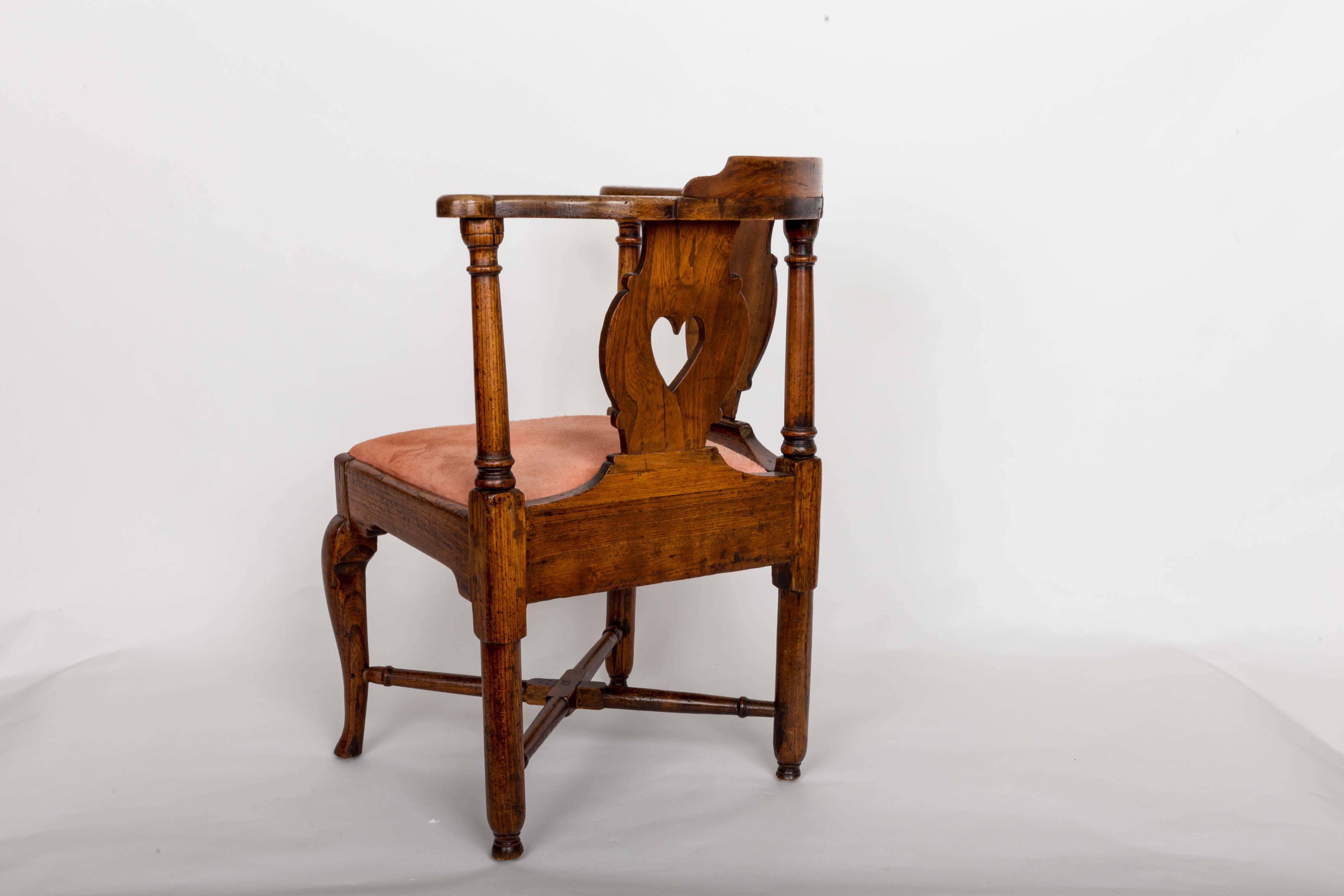 George III 18th Century English Oak Corner Chair