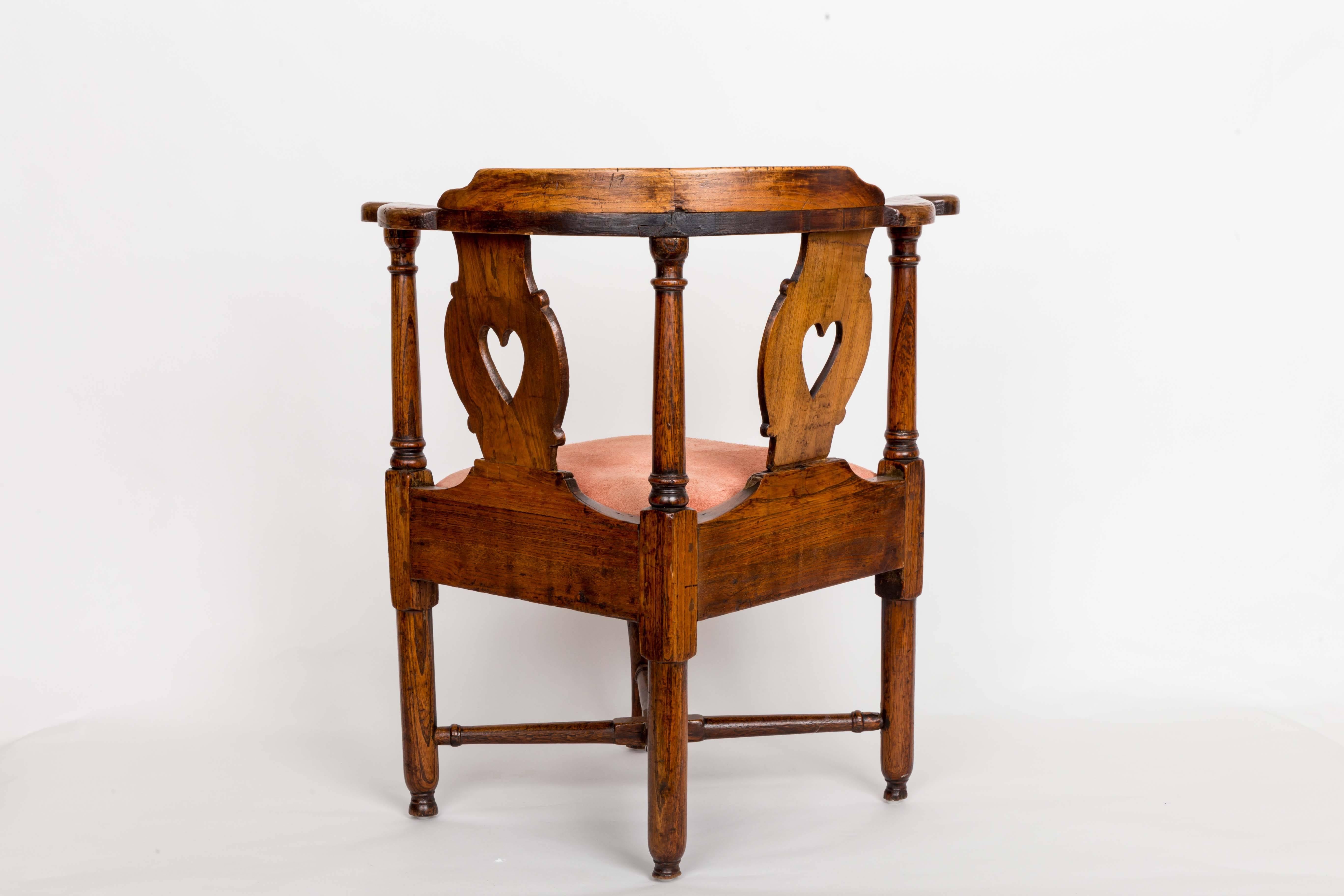 18th Century English Oak Corner Chair In Excellent Condition In New York City, NY