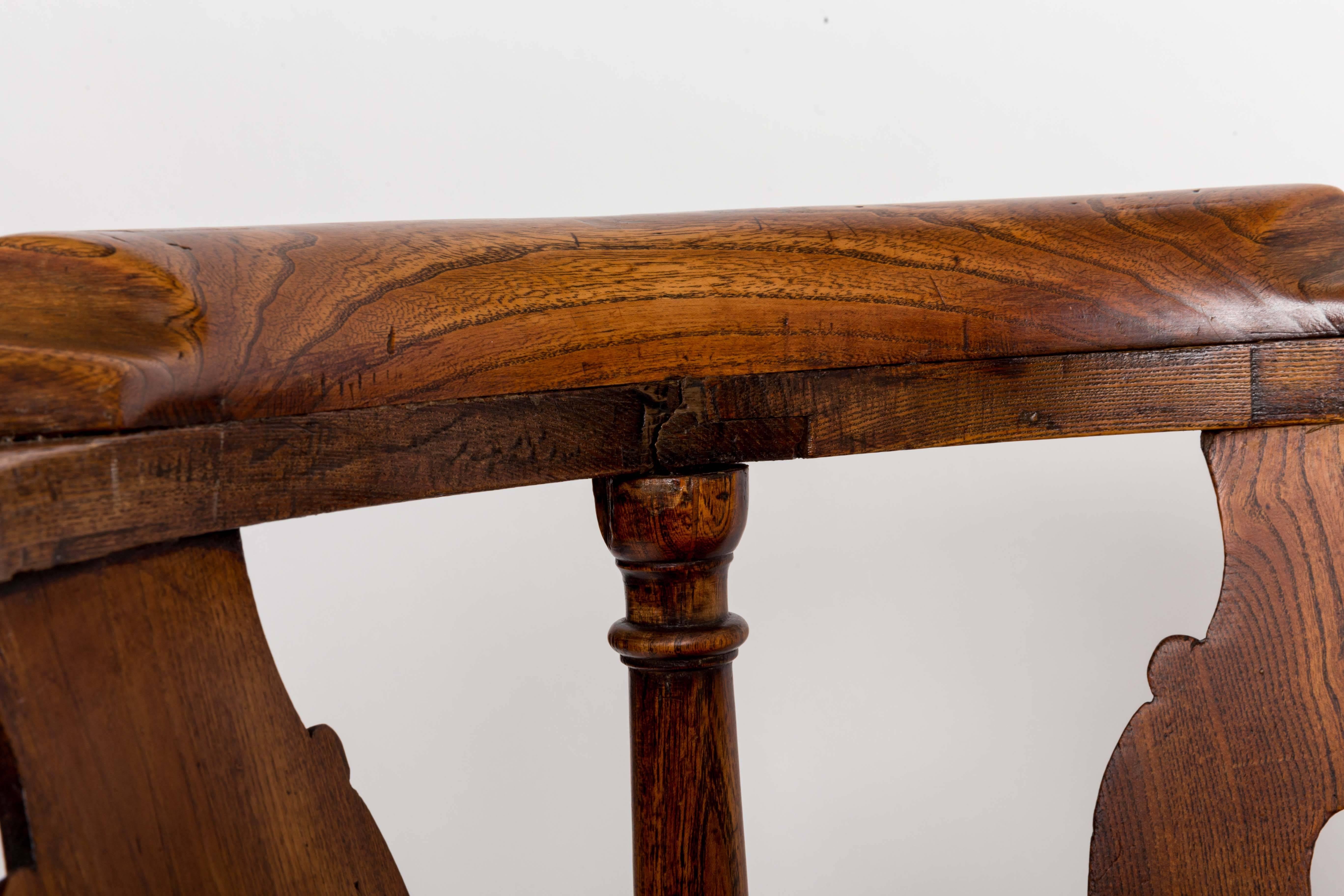 18th Century English Oak Corner Chair 2