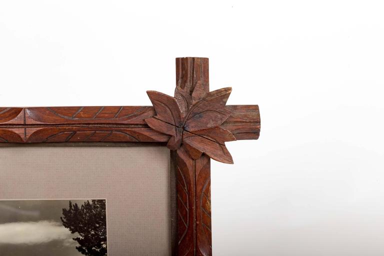 Mid-Century Dude Ranch Photograph in 19th Century Tramp Art Frame For ...