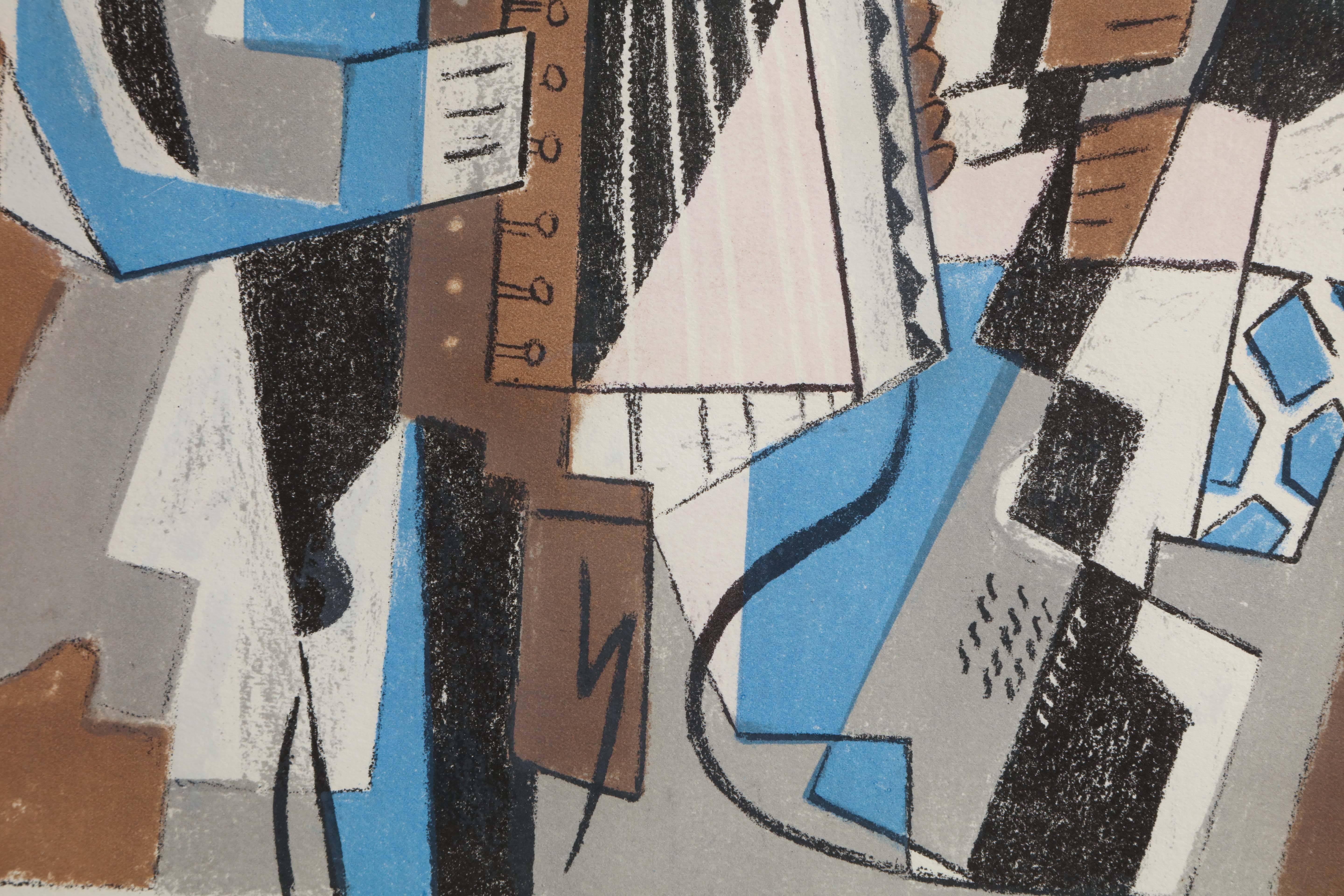 Paper 'Arlequins' 'Meloni 24' by Gino Severini For Sale