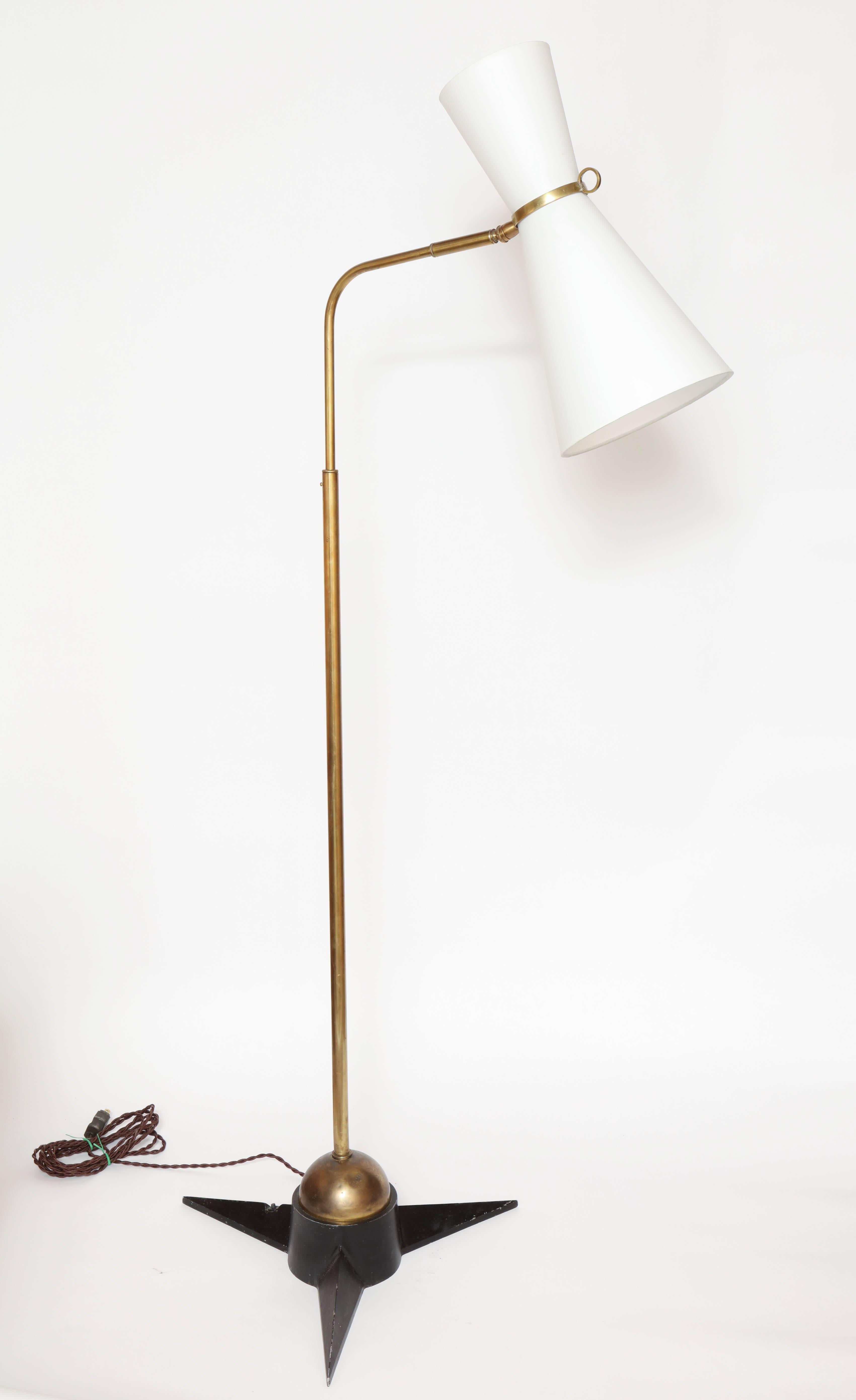 French Robert Mathieu Articulated Floor Lamp, 1950s, France