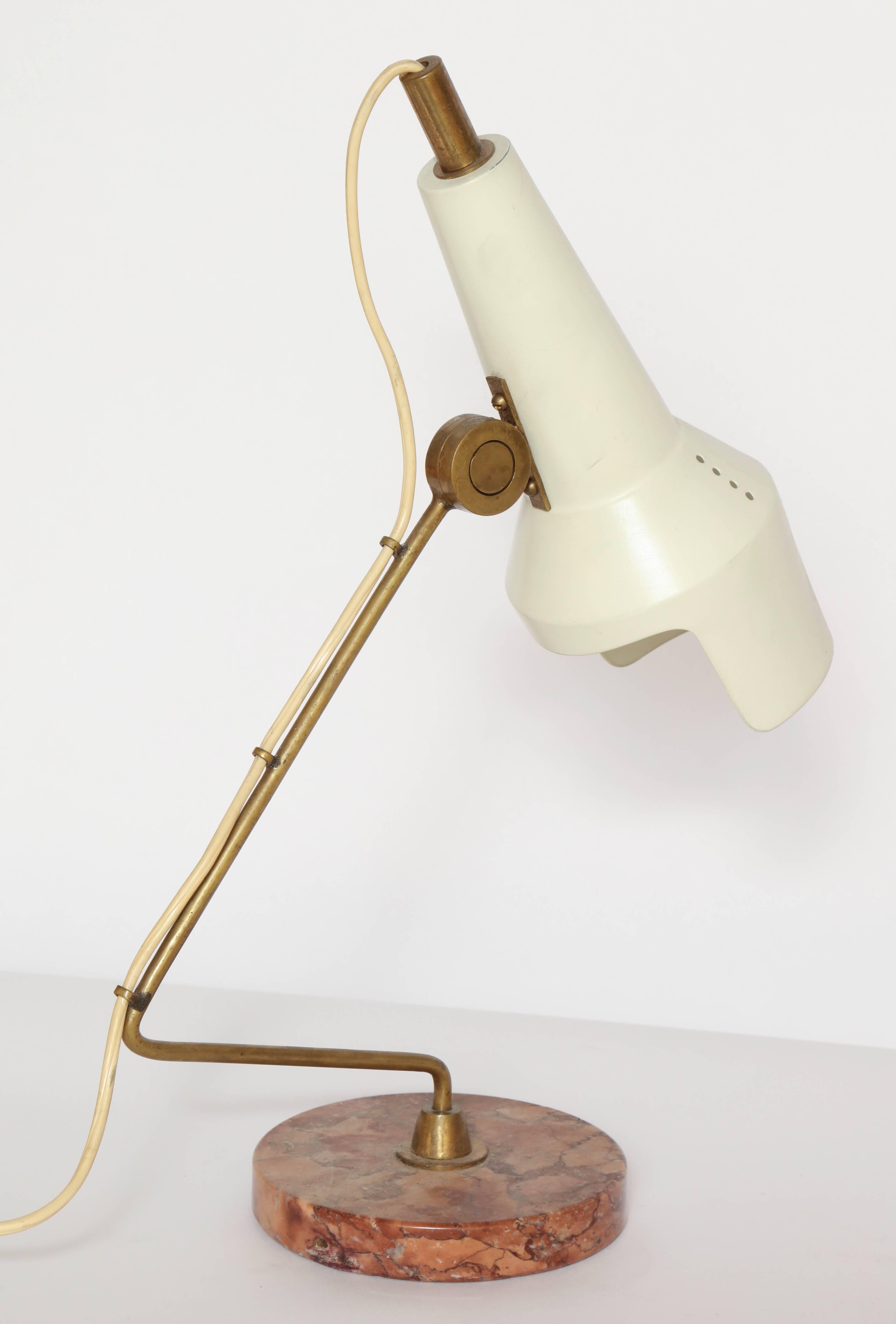 Italian Table Lamp Articulated Mid Century Modern Italy 1950s For Sale