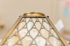 Four Arm Arts & Crafts Handel Chandelier with Original Signed Shades