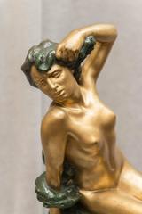 Erotic Bronze, Nude and Octopus, Art Nouveau ca. 1900