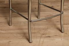 Deco Chrome and Leather Stool