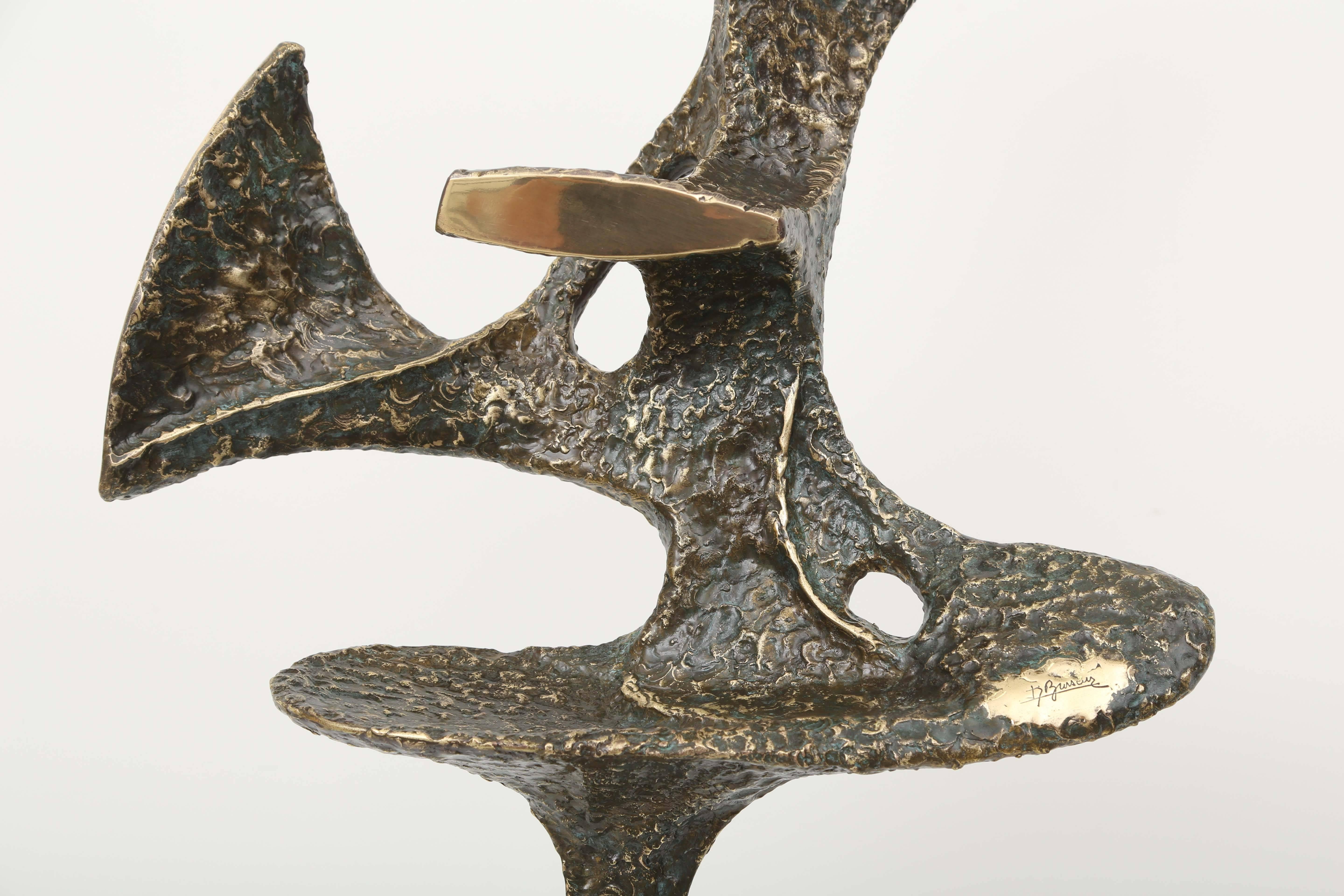 Calco Scultura astratta in bronzo del Medioevo di Jacques Duval, Brasseur in vendita