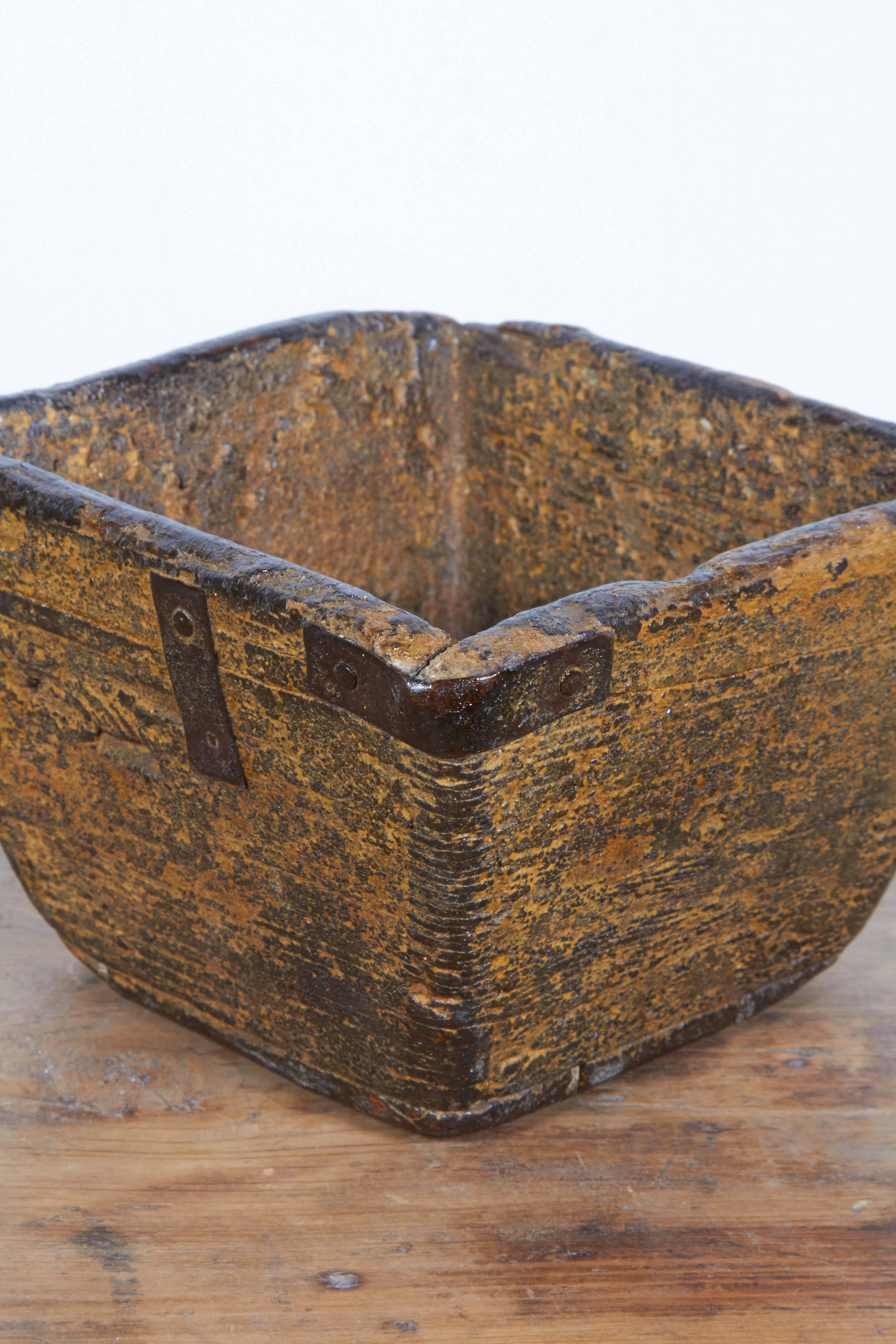 20th Century Collection of Small Nicely Worn Antique Grain Measure Baskets